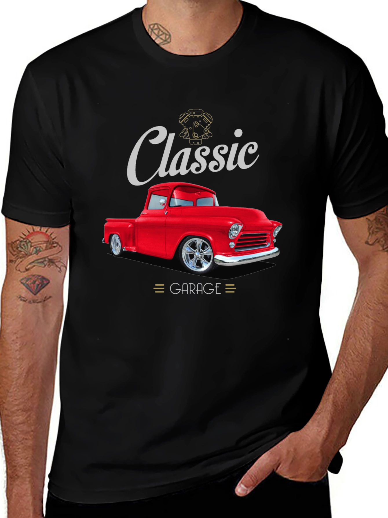 Classic Garage Red Truck T-Shirt