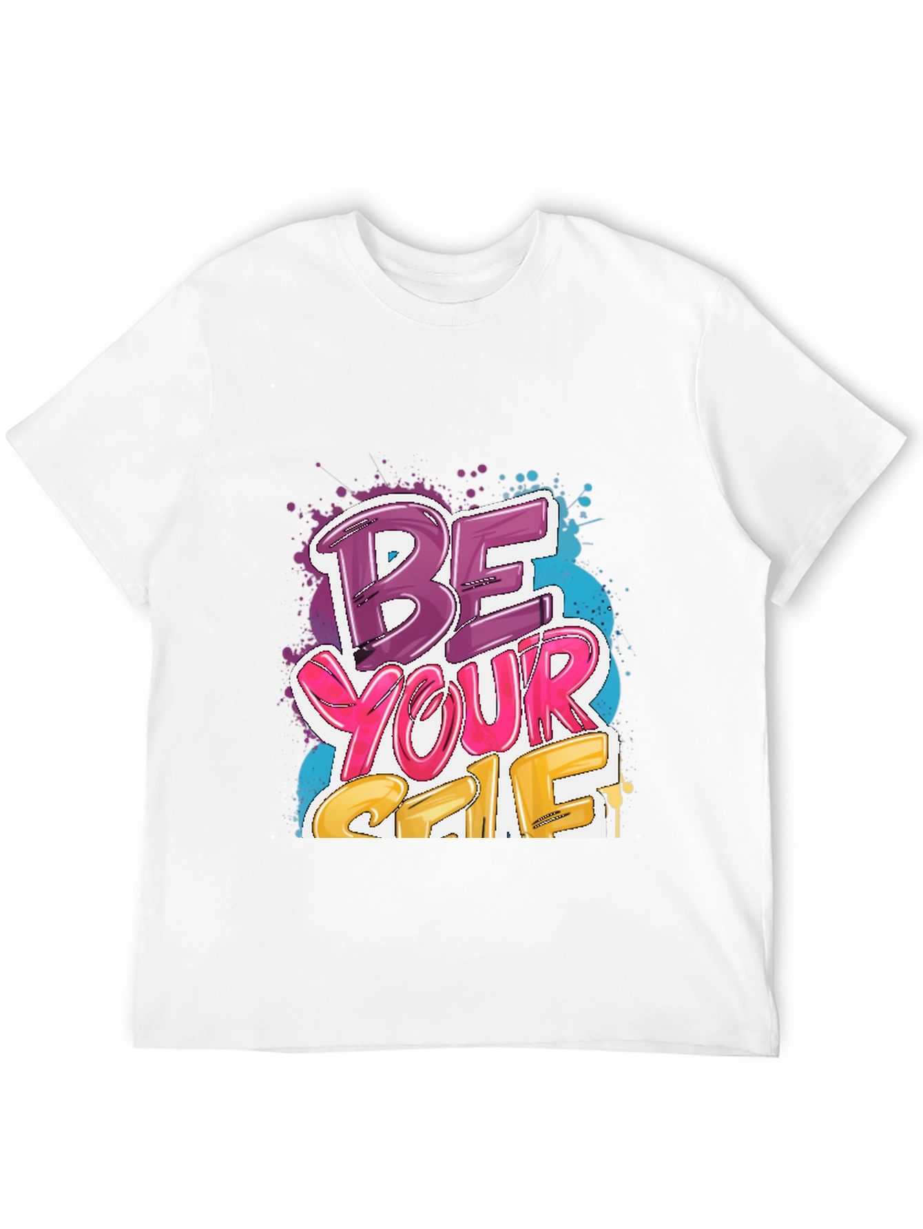 Be Yourself Graphic Tee - Stylish Black Cotton T-Shirt