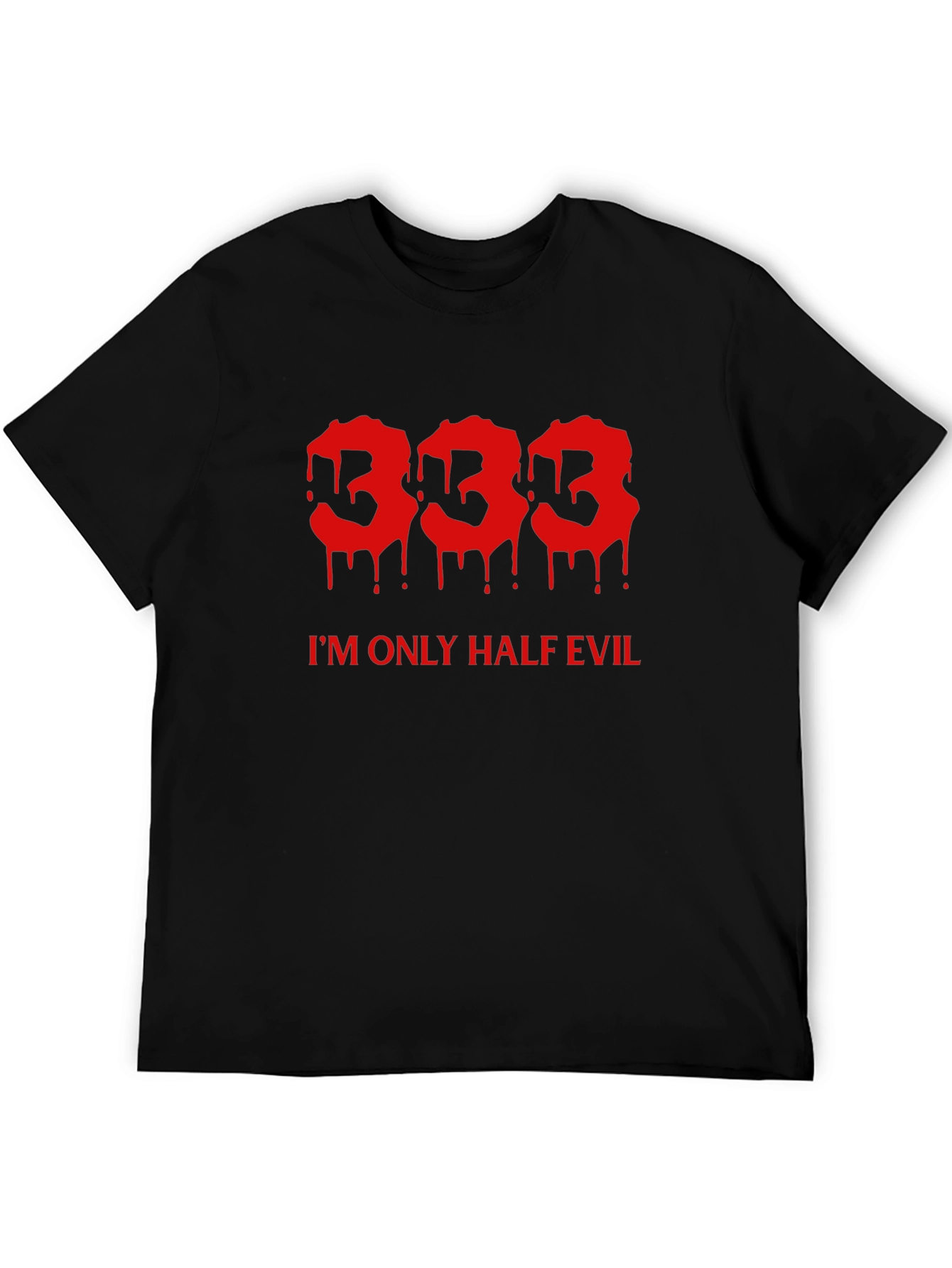 333 Half Evil Mens Black Tee