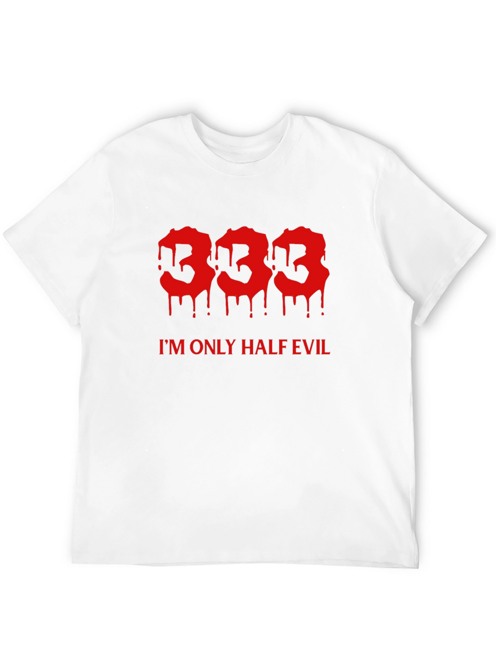 333 Half Evil Mens Black Tee