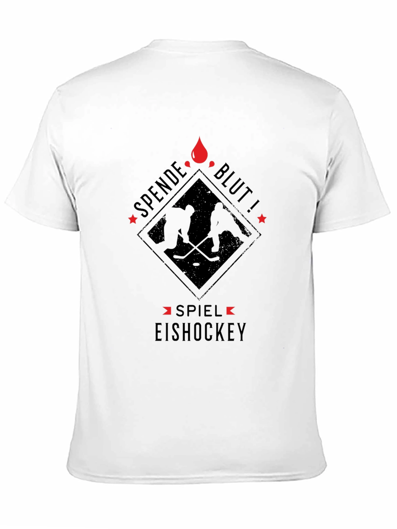 Donate Blood Play Ice Hockey Black T-Shirt