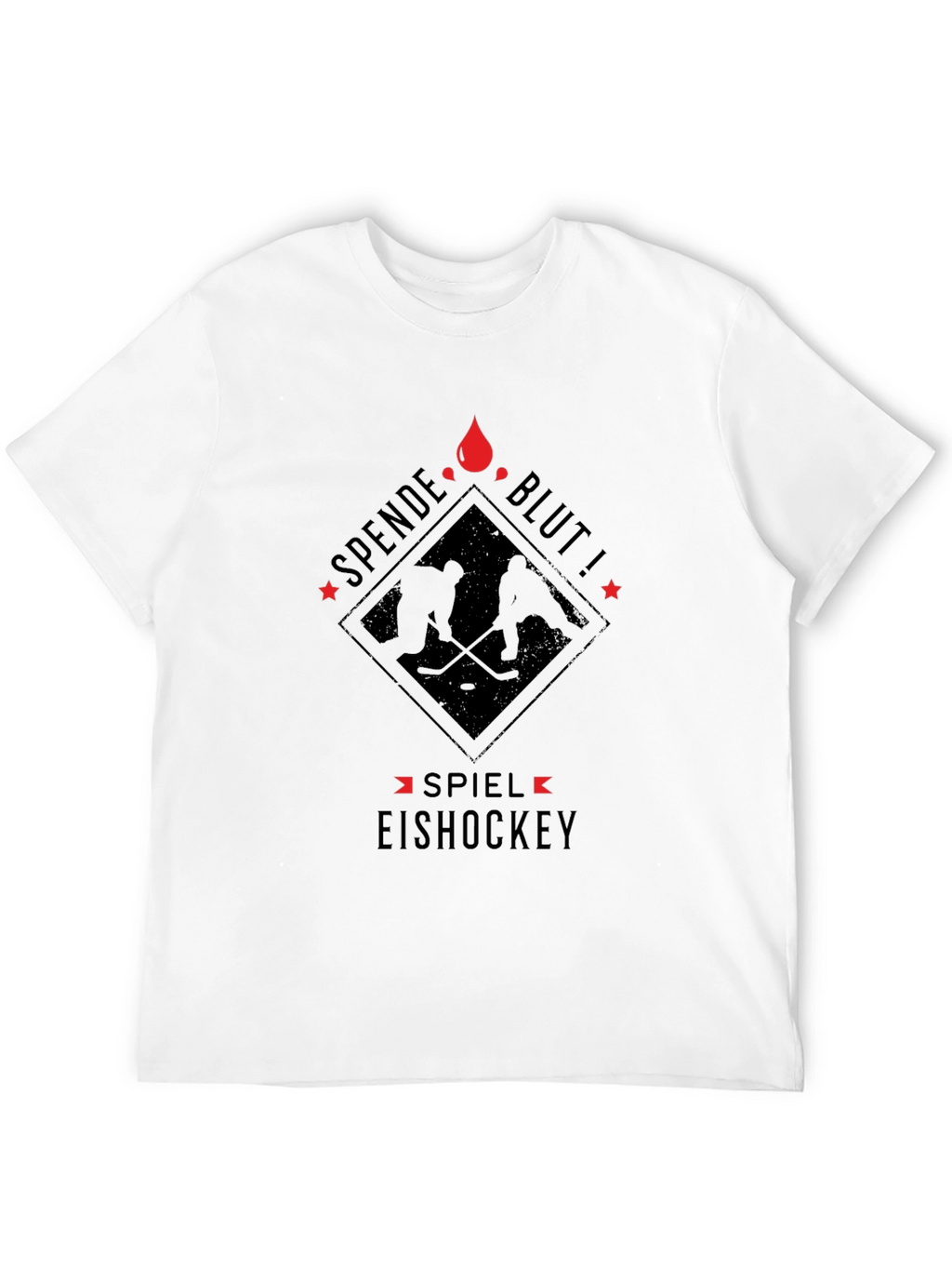 Donate Blood Play Ice Hockey Black T-Shirt