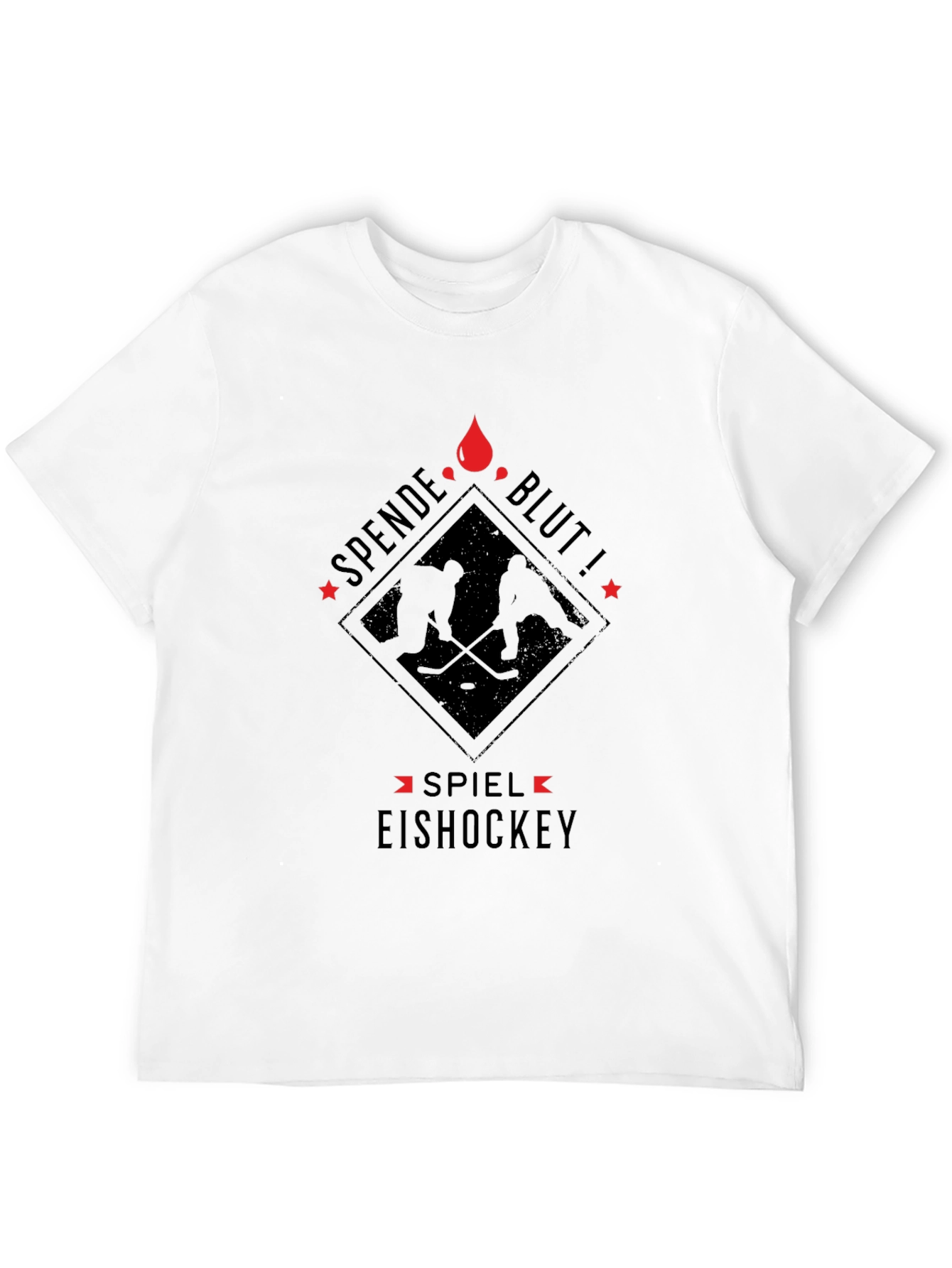 Donate Blood Play Ice Hockey Black T-Shirt