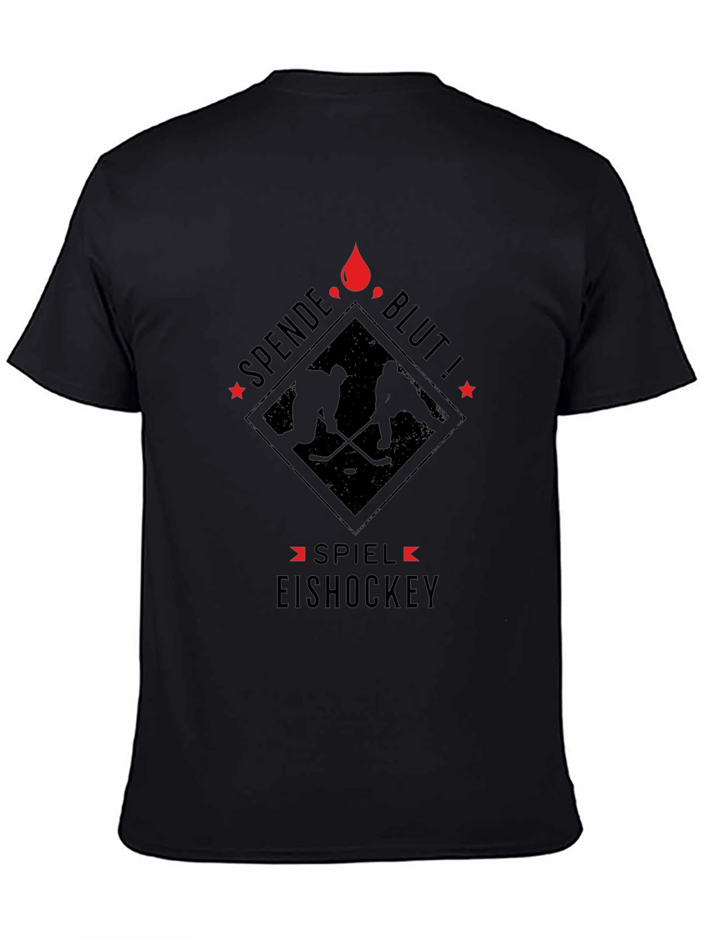 Donate Blood Play Ice Hockey Black T-Shirt