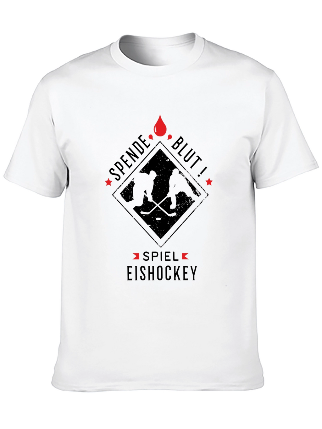 Donate Blood Play Ice Hockey Black T-Shirt