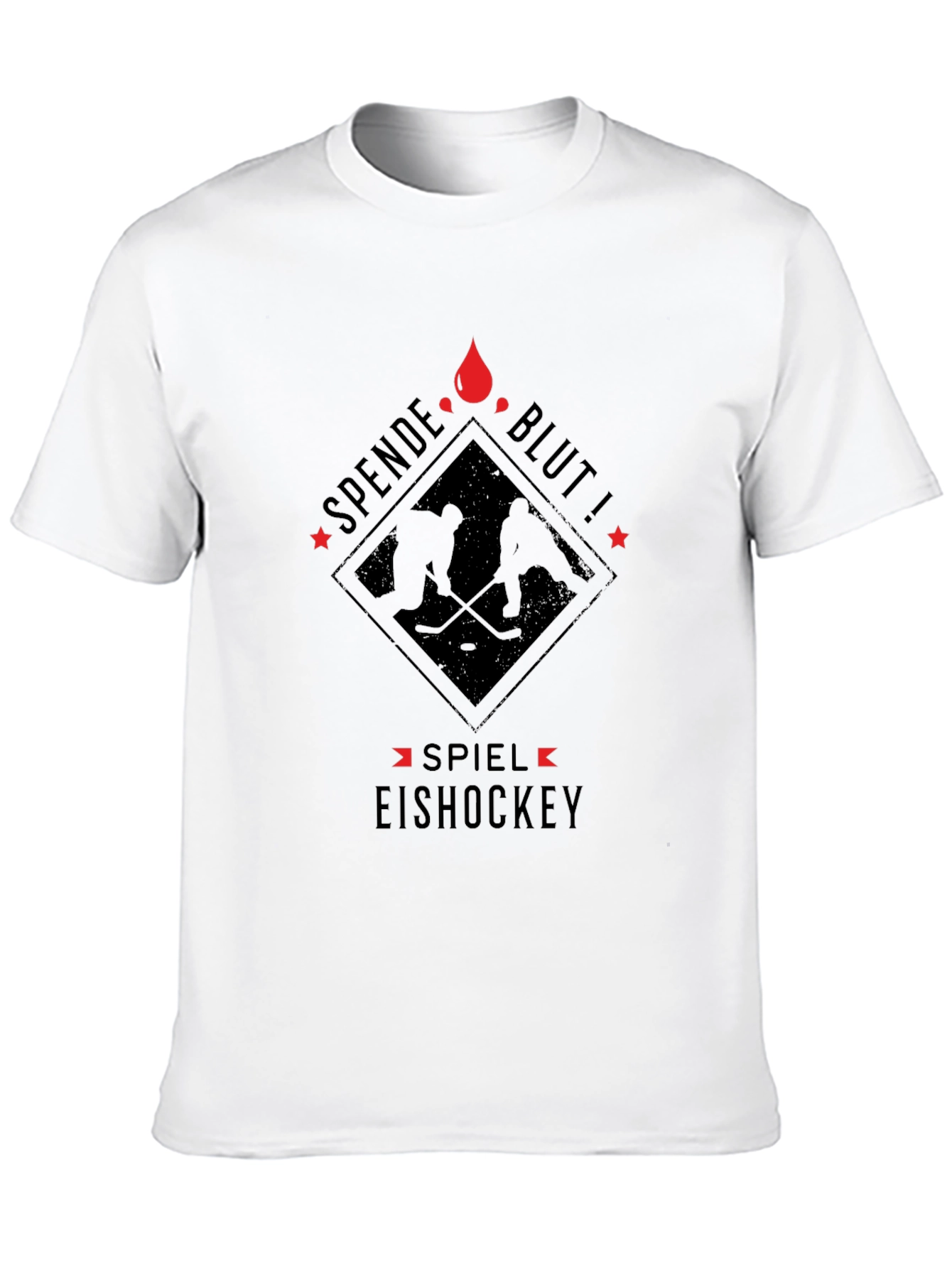 Donate Blood Play Ice Hockey Black T-Shirt