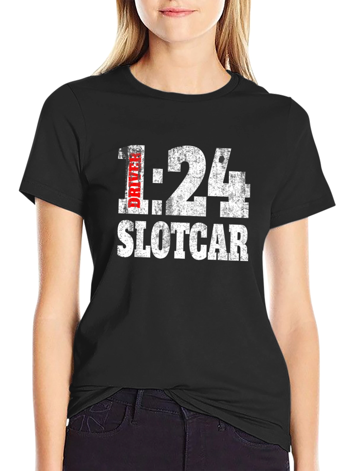 1:24 Slot Car Driver Black Graphic Tee