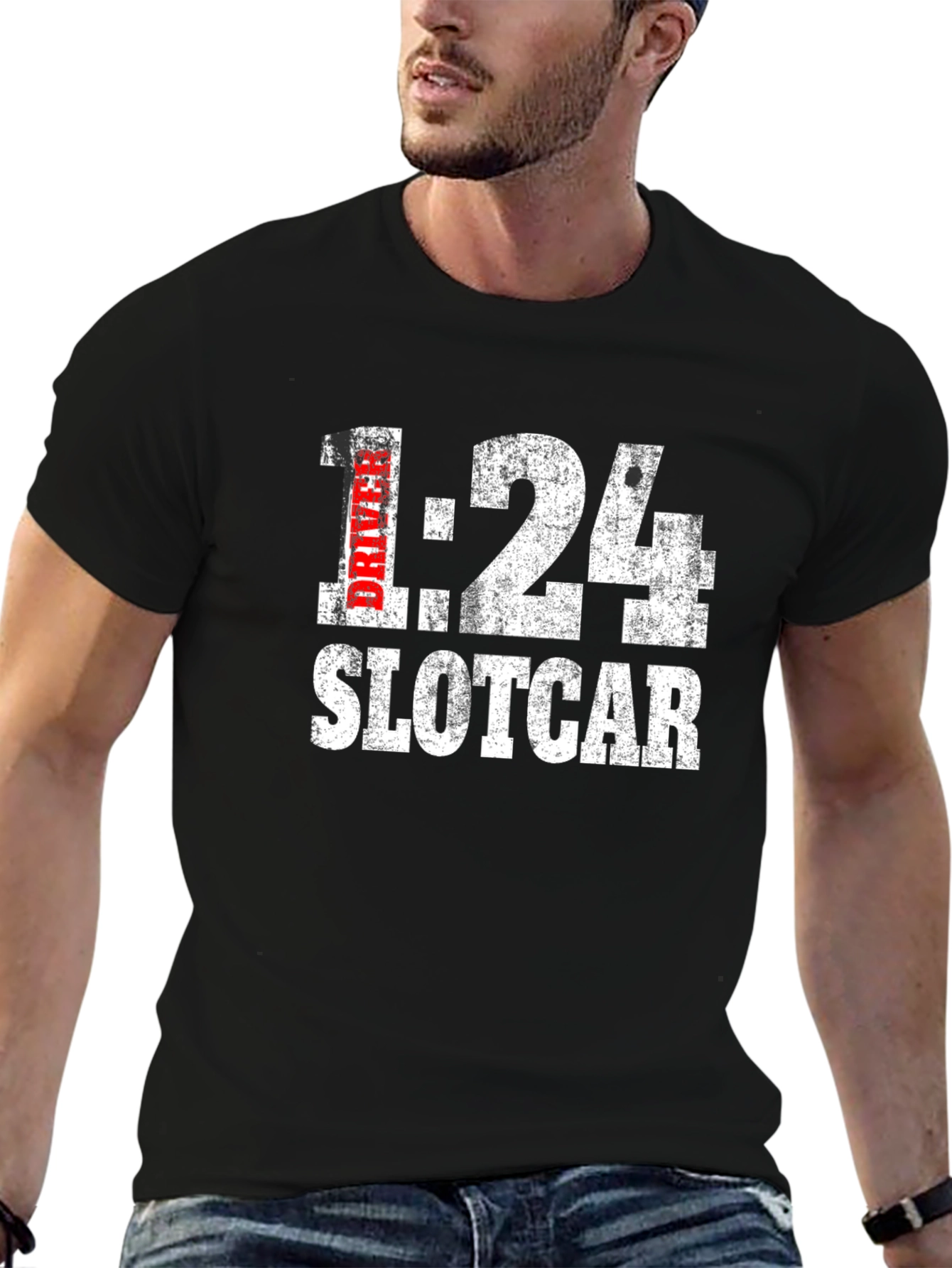1:24 Slot Car Driver Black Graphic Tee