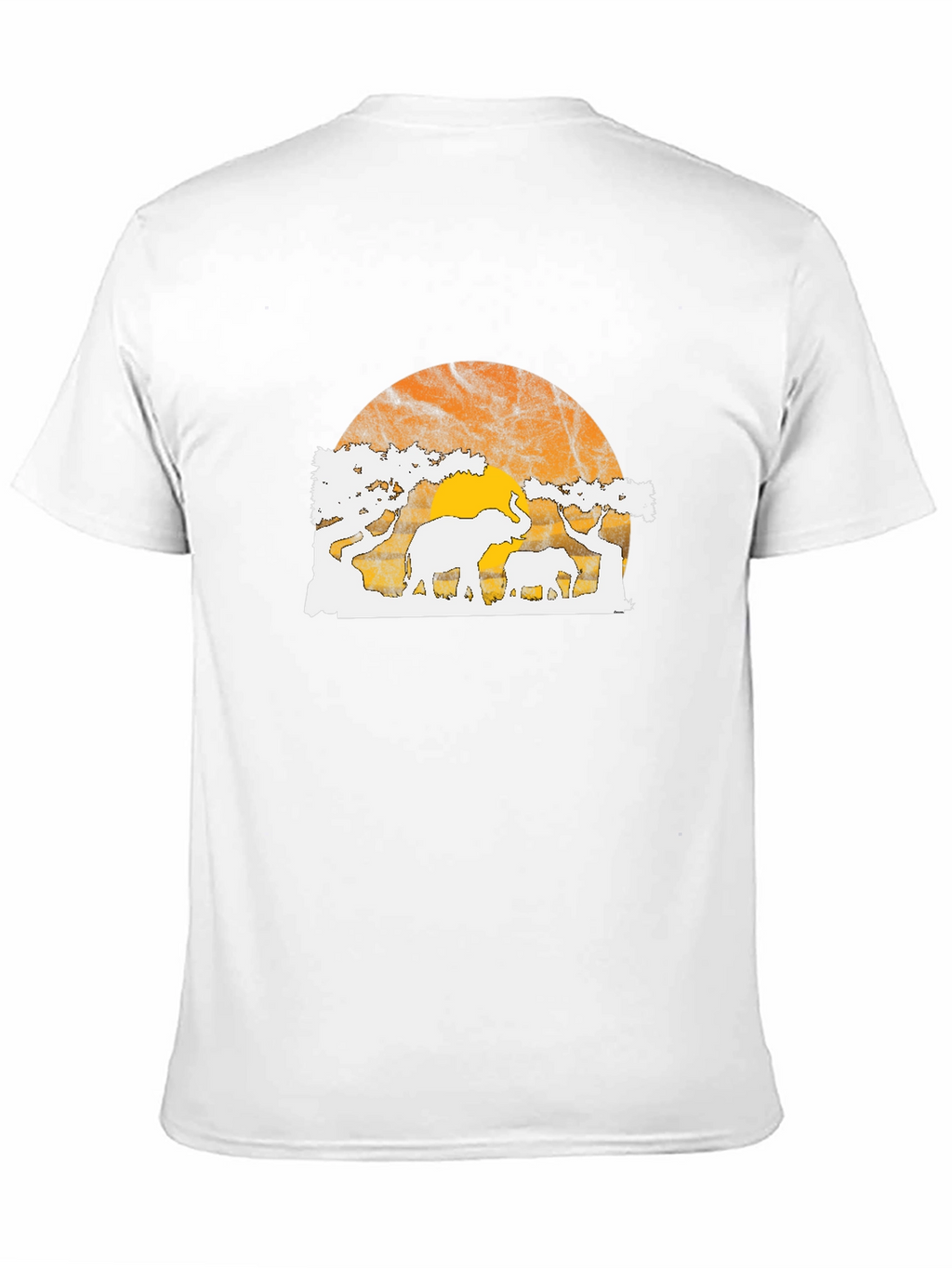 Elephant Sunset Graphic Tee - Black T-Shirt