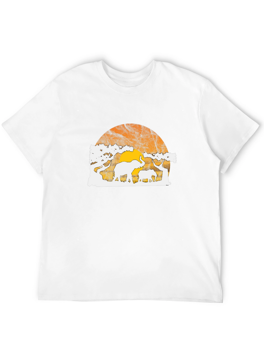 Elephant Sunset Graphic Tee - Black T-Shirt