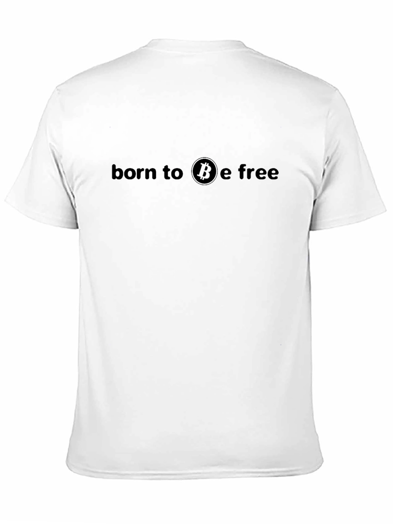 Bitcoin Born to Be Free Black T-Shirt