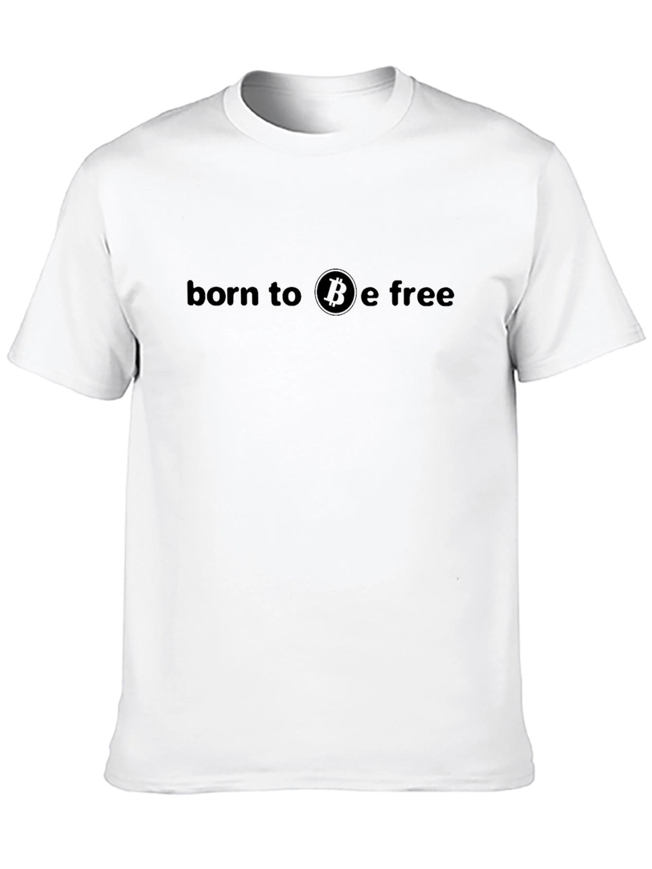 Bitcoin Born to Be Free Black T-Shirt