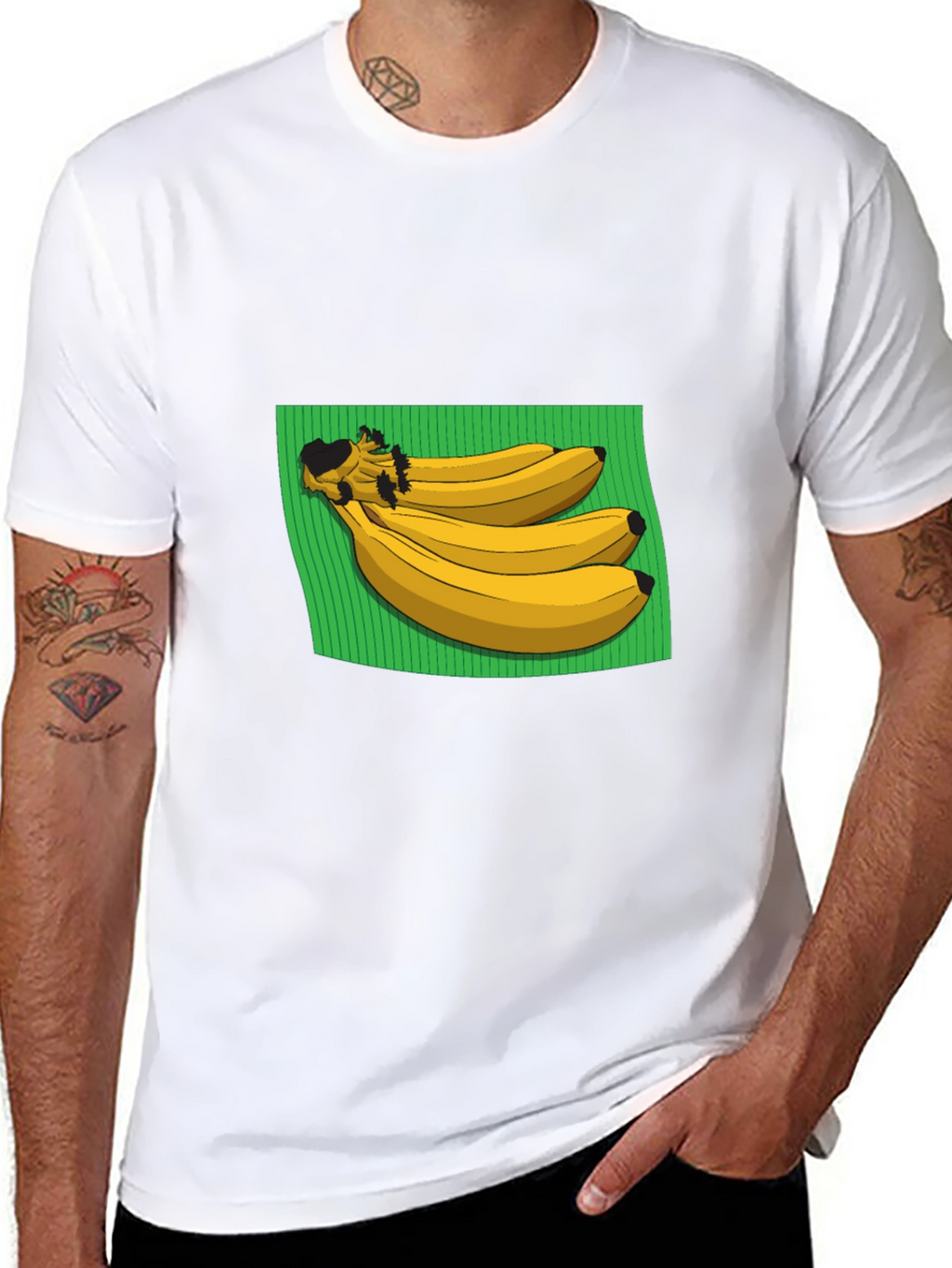 Banana Graphic Black T-Shirt - Novelty Tee
