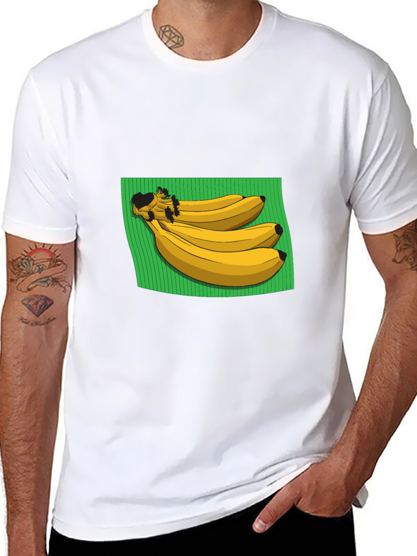 Banana Graphic Black T-Shirt - Novelty Tee