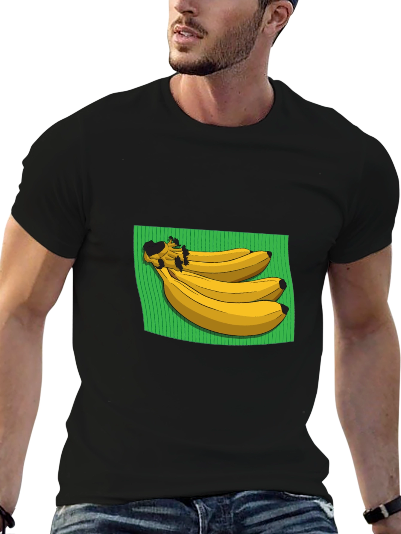 Banana Graphic Black T-Shirt - Novelty Tee