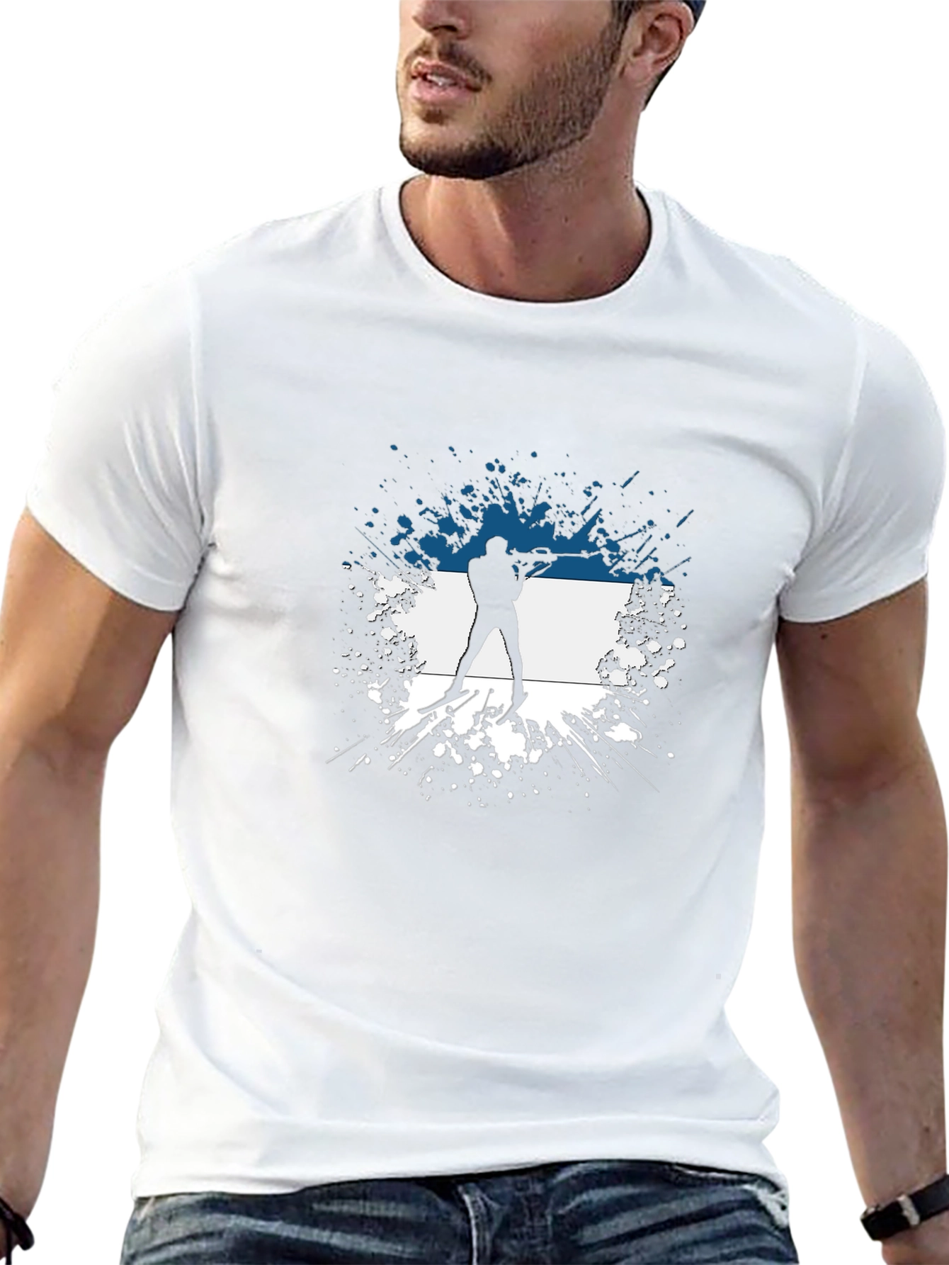 Biathlon Silhouette T-Shirt - Estonia Inspired