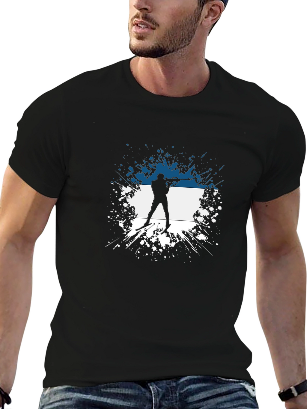 Biathlon Silhouette T-Shirt - Estonia Inspired
