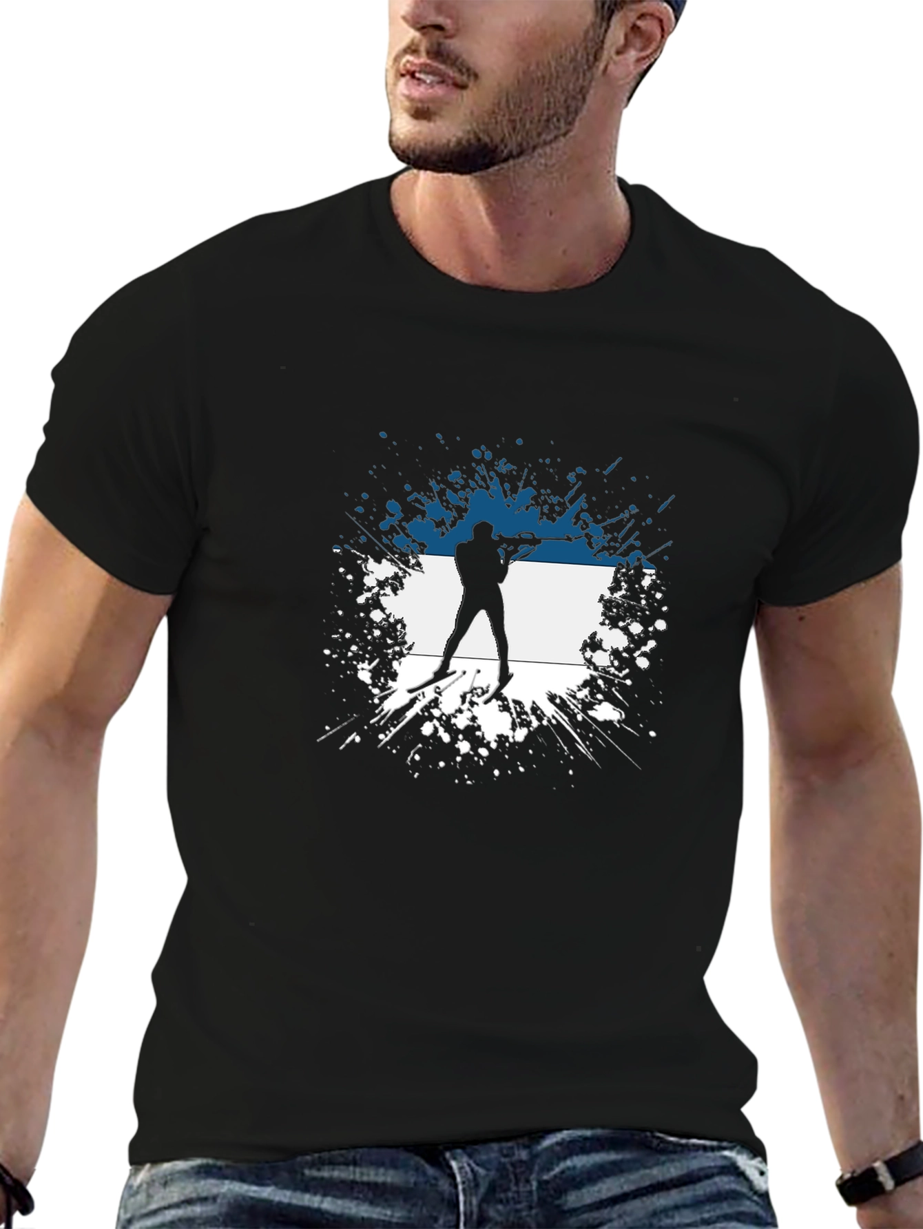 Biathlon Silhouette T-Shirt - Estonia Inspired