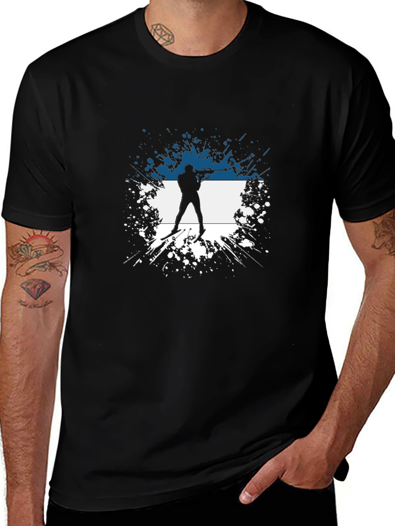 Biathlon Silhouette T-Shirt - Estonia Inspired