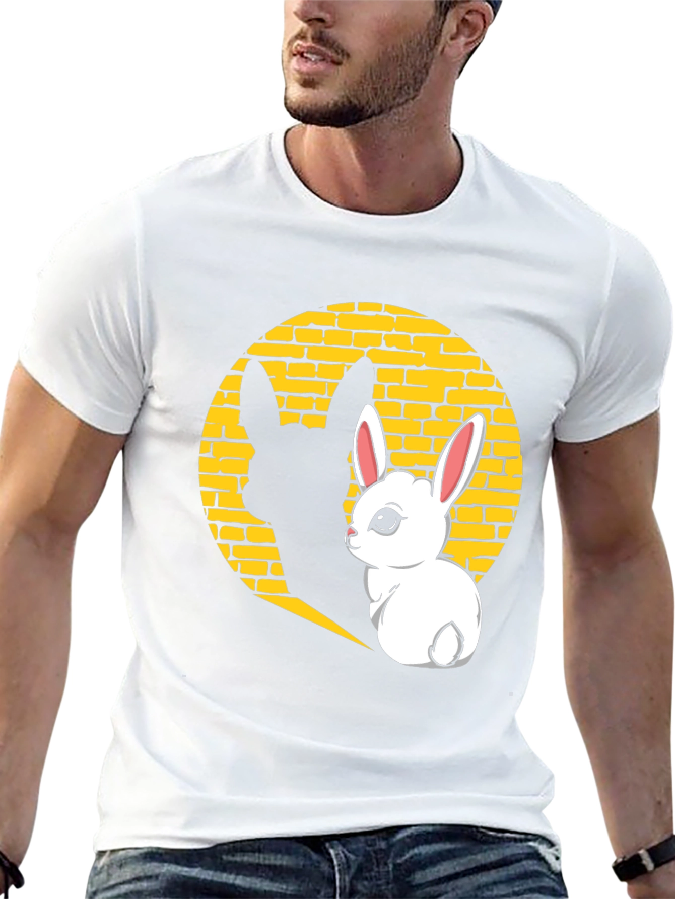 Bunny Shadow Graphic Tee - Black