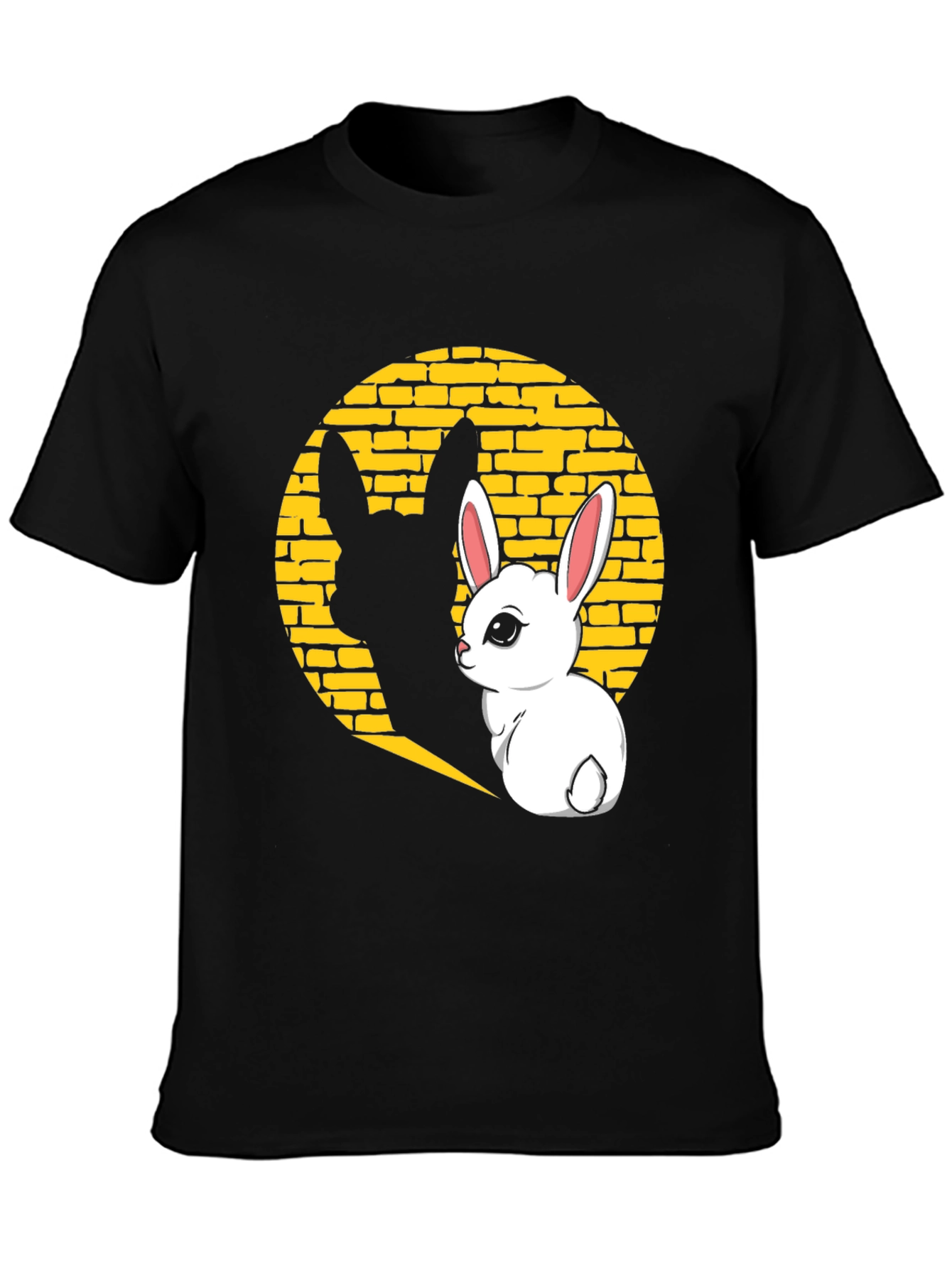 Bunny Shadow Graphic Tee - Black
