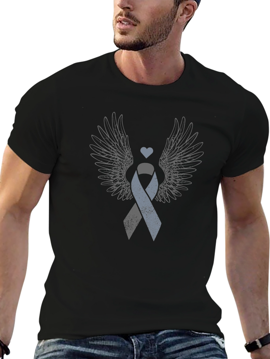 Awareness Ribbon Wings Graphic Tee