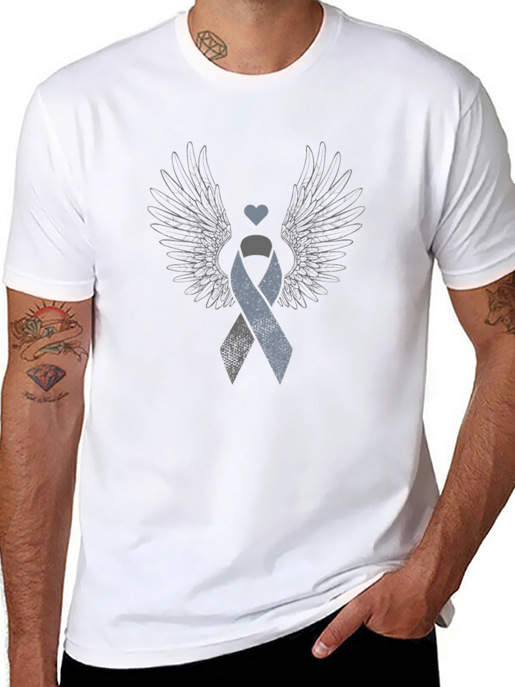 Awareness Ribbon Wings Graphic Tee