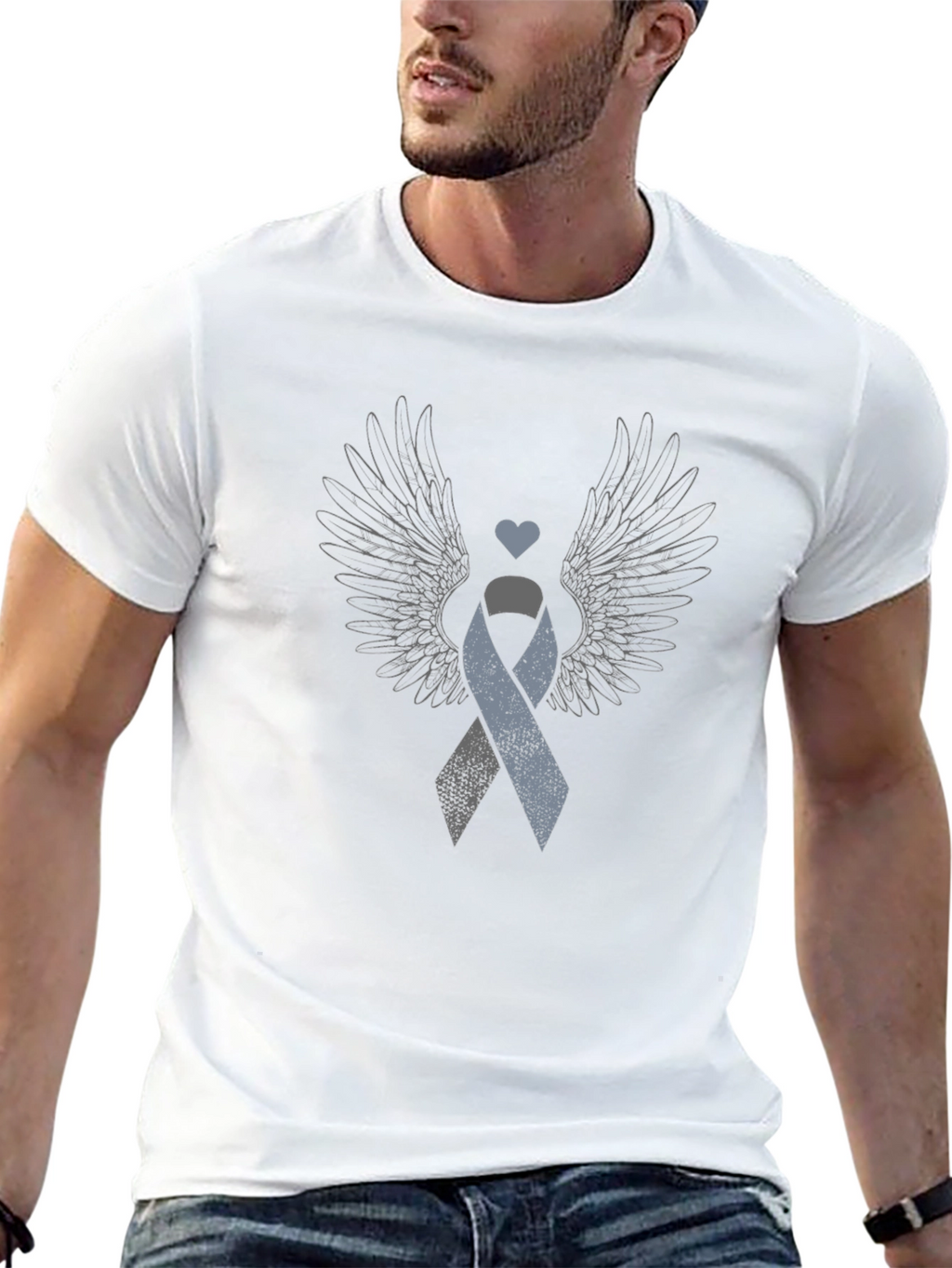 Awareness Ribbon Wings Graphic Tee