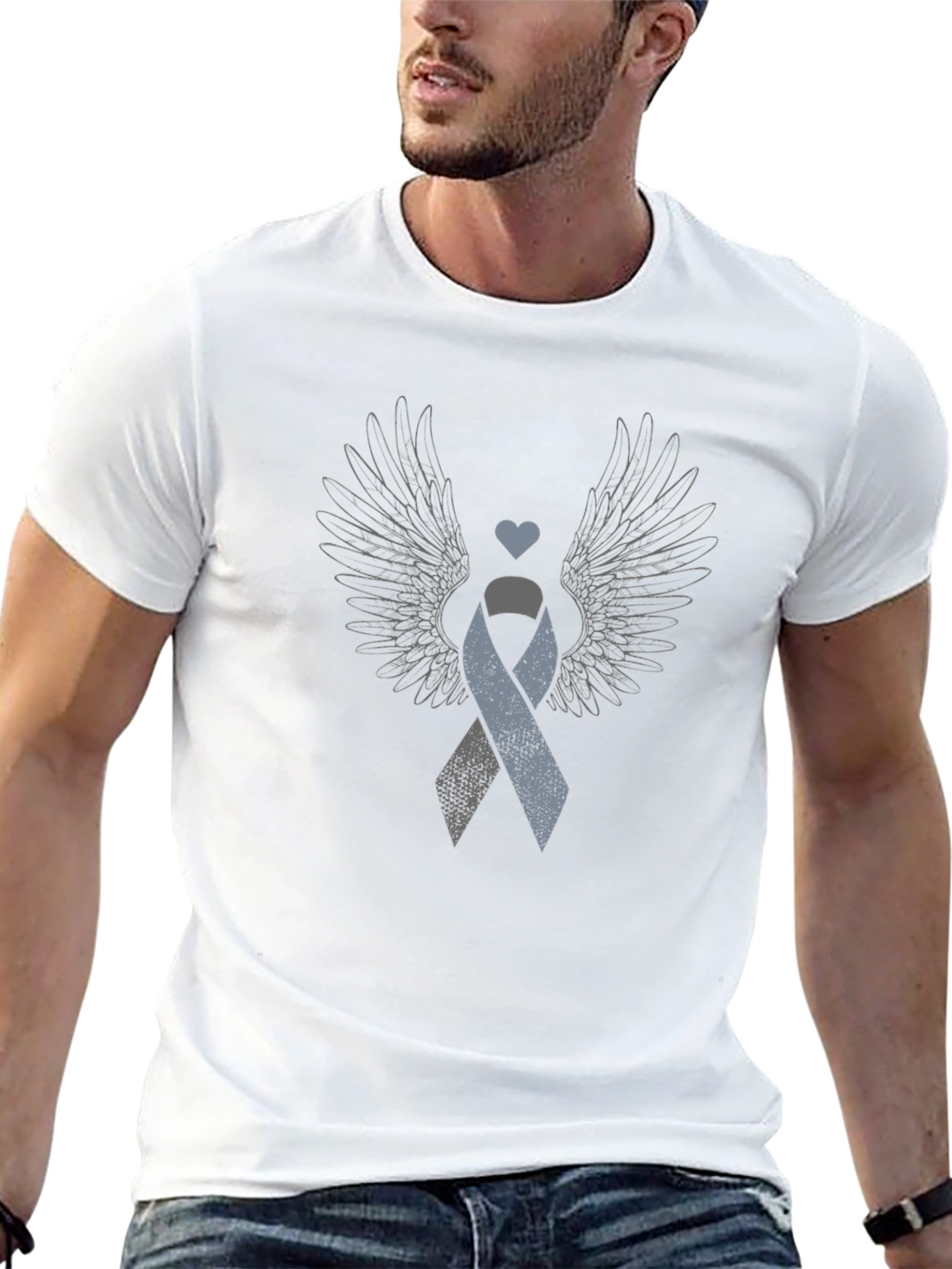 Awareness Ribbon Wings Graphic Tee