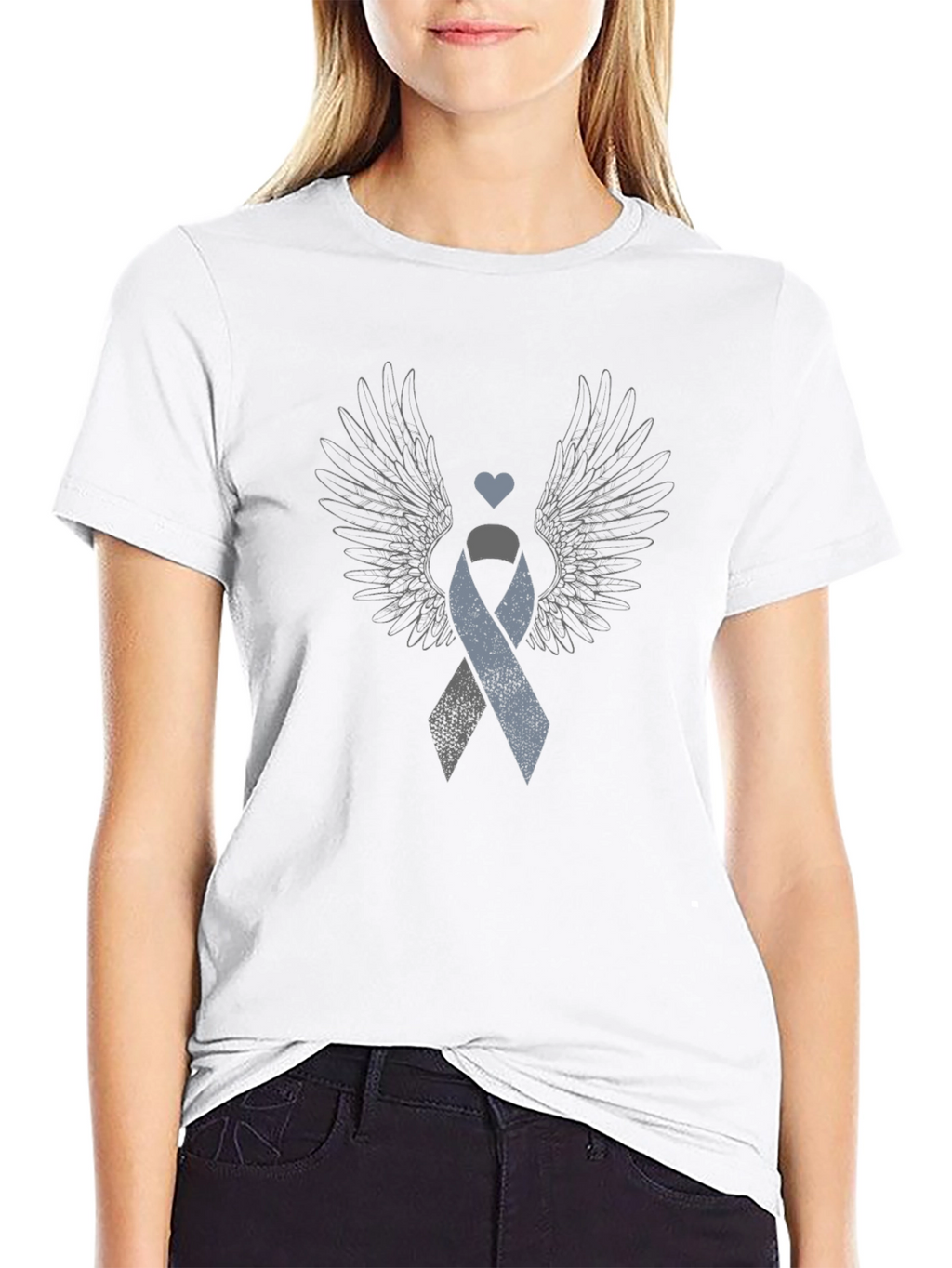Awareness Ribbon Wings Graphic Tee