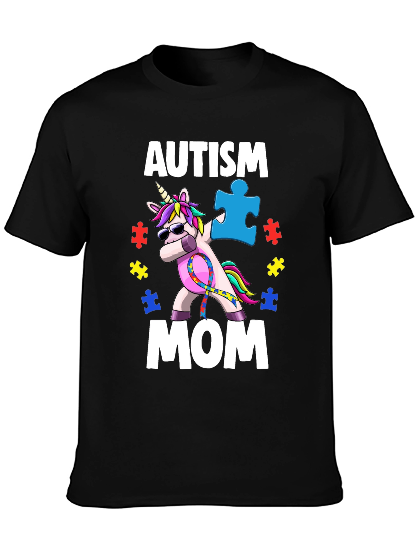 Autism Mom Unicorn Dabbing T-Shirt