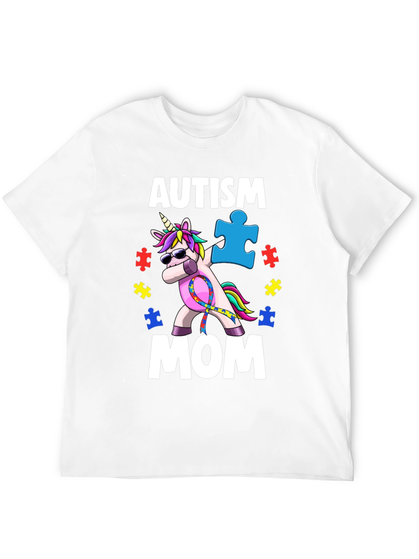 Autism Mom Unicorn Dabbing T-Shirt