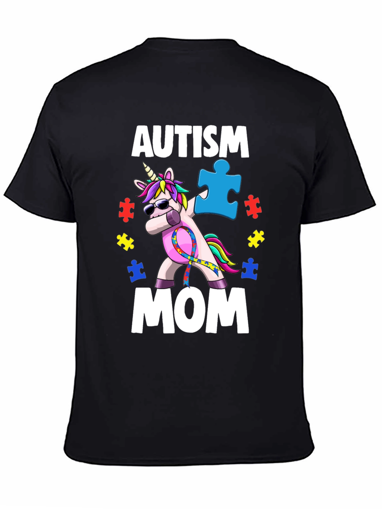 Autism Mom Unicorn Dabbing T-Shirt