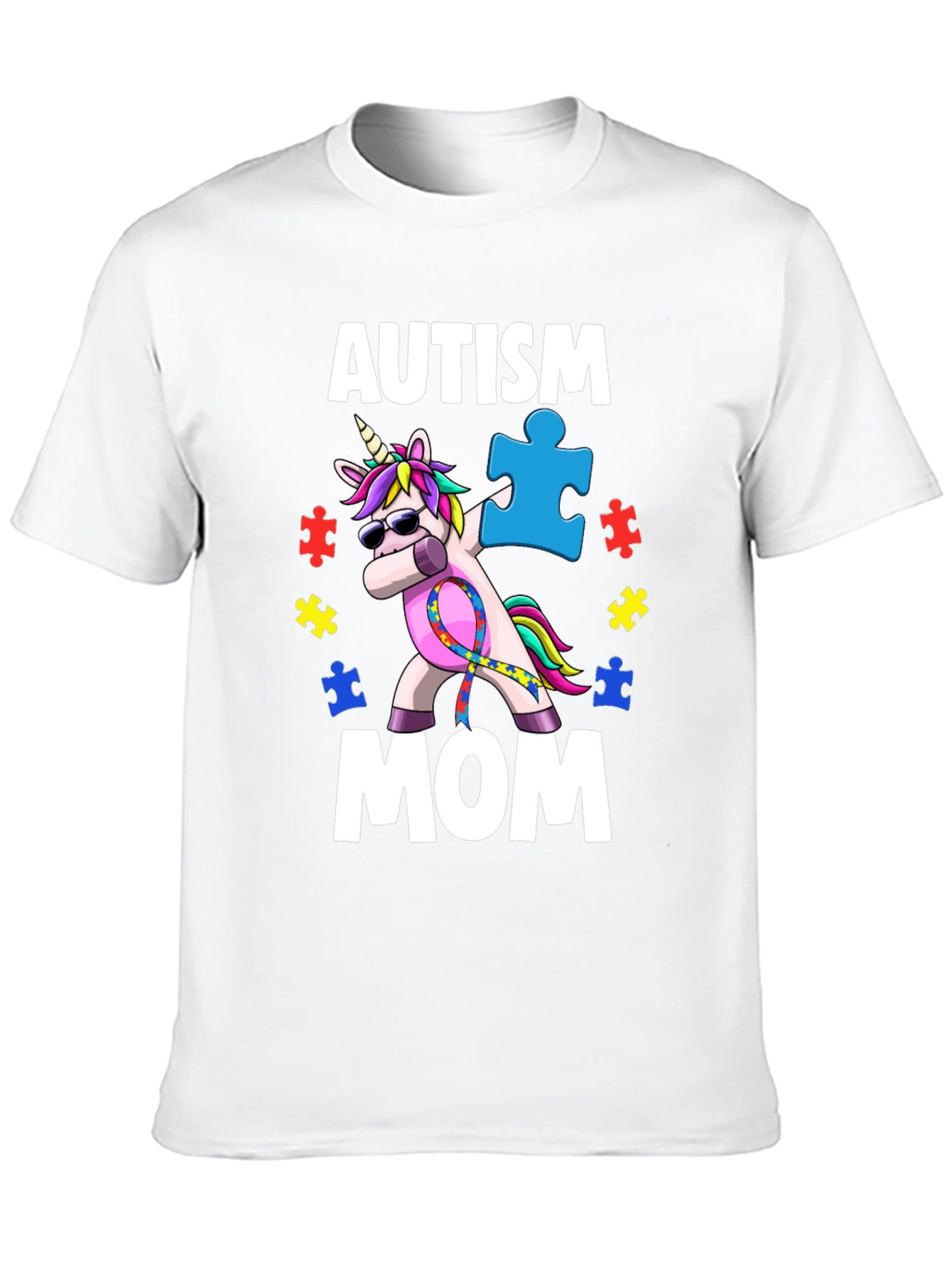 Autism Mom Unicorn Dabbing T-Shirt
