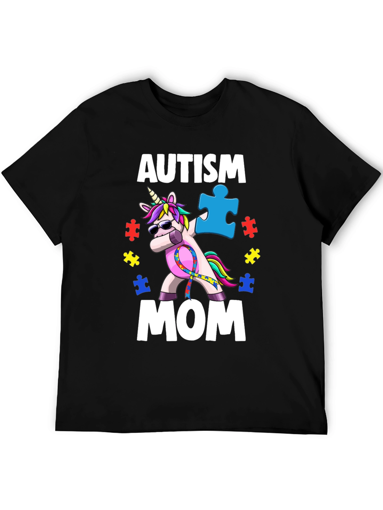 Autism Mom Unicorn Dabbing T-Shirt