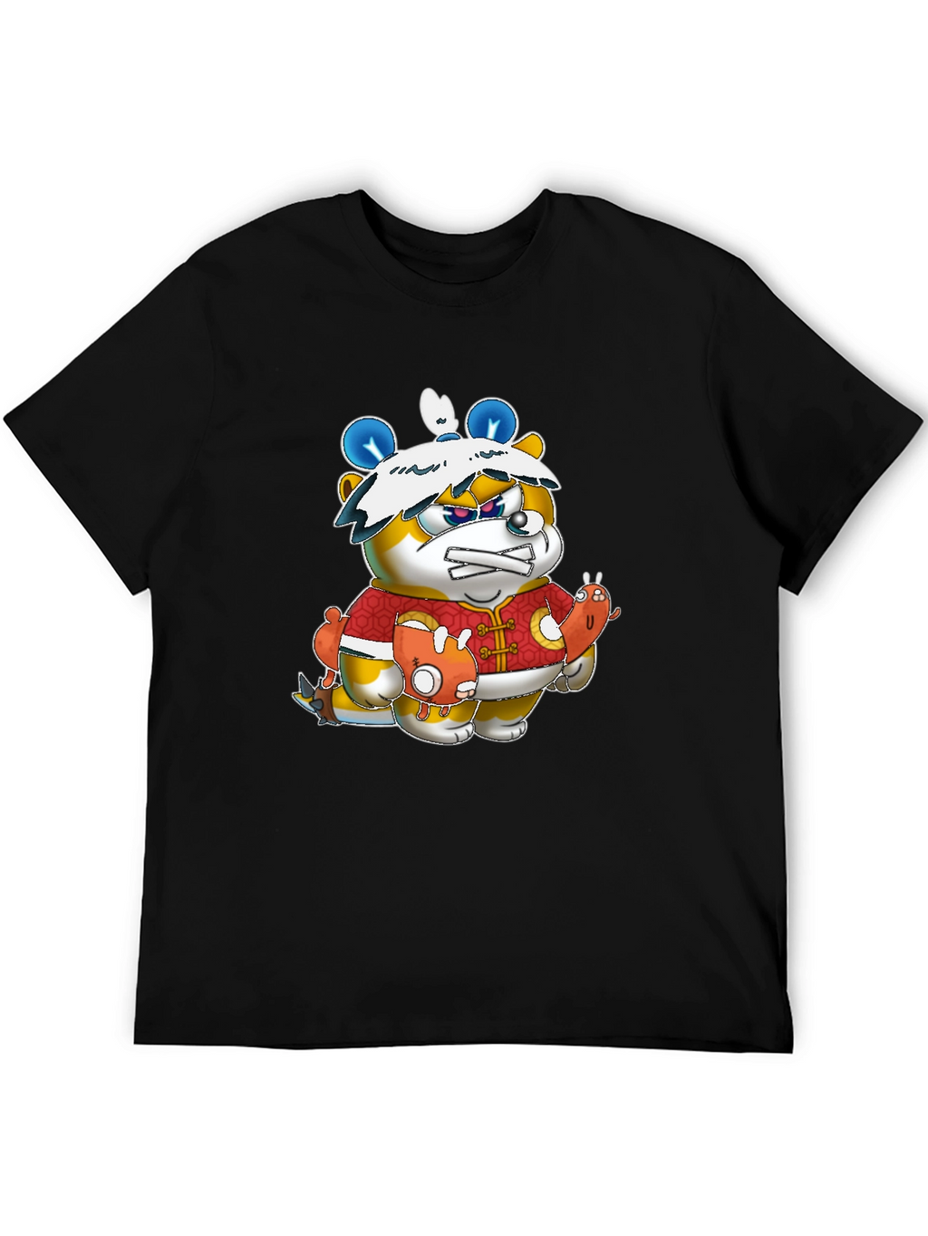 Cartoon Character Black Tee