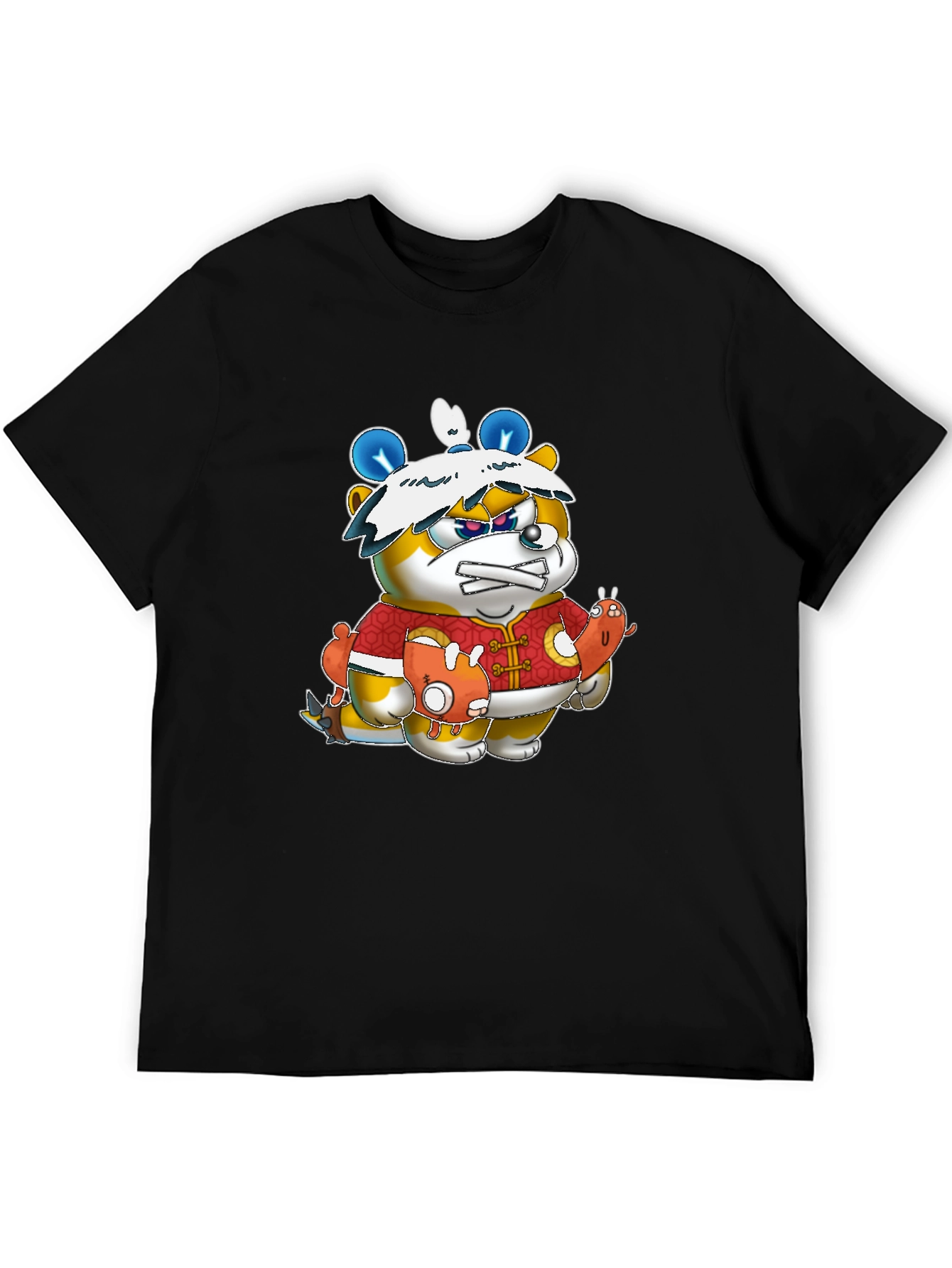 Cartoon Character Black Tee