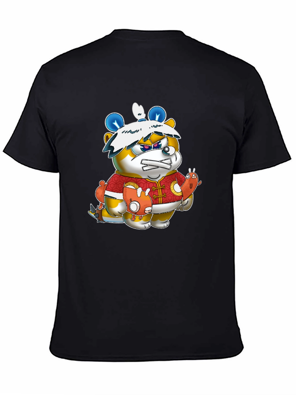 Cartoon Character Black Tee
