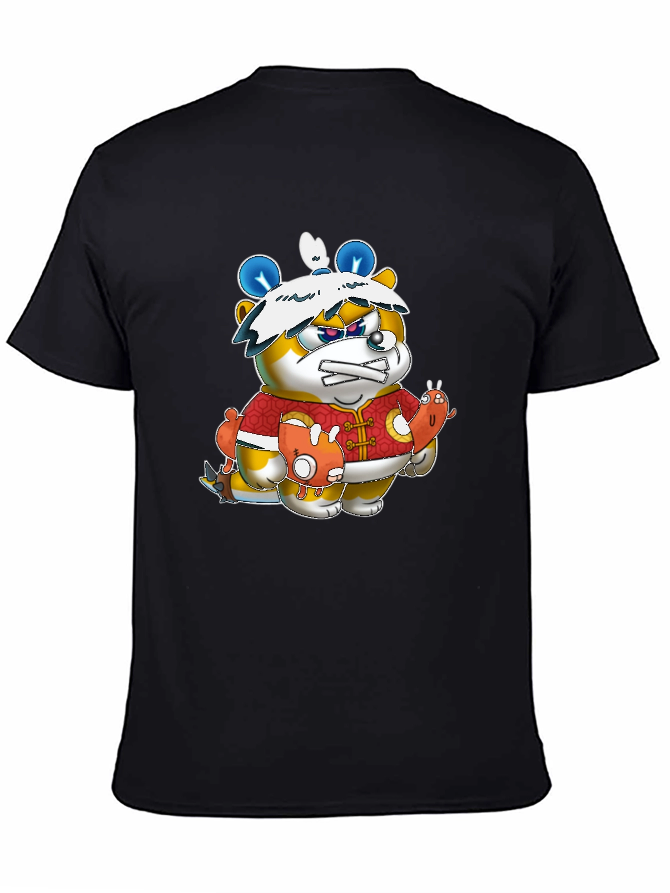 Cartoon Character Black Tee