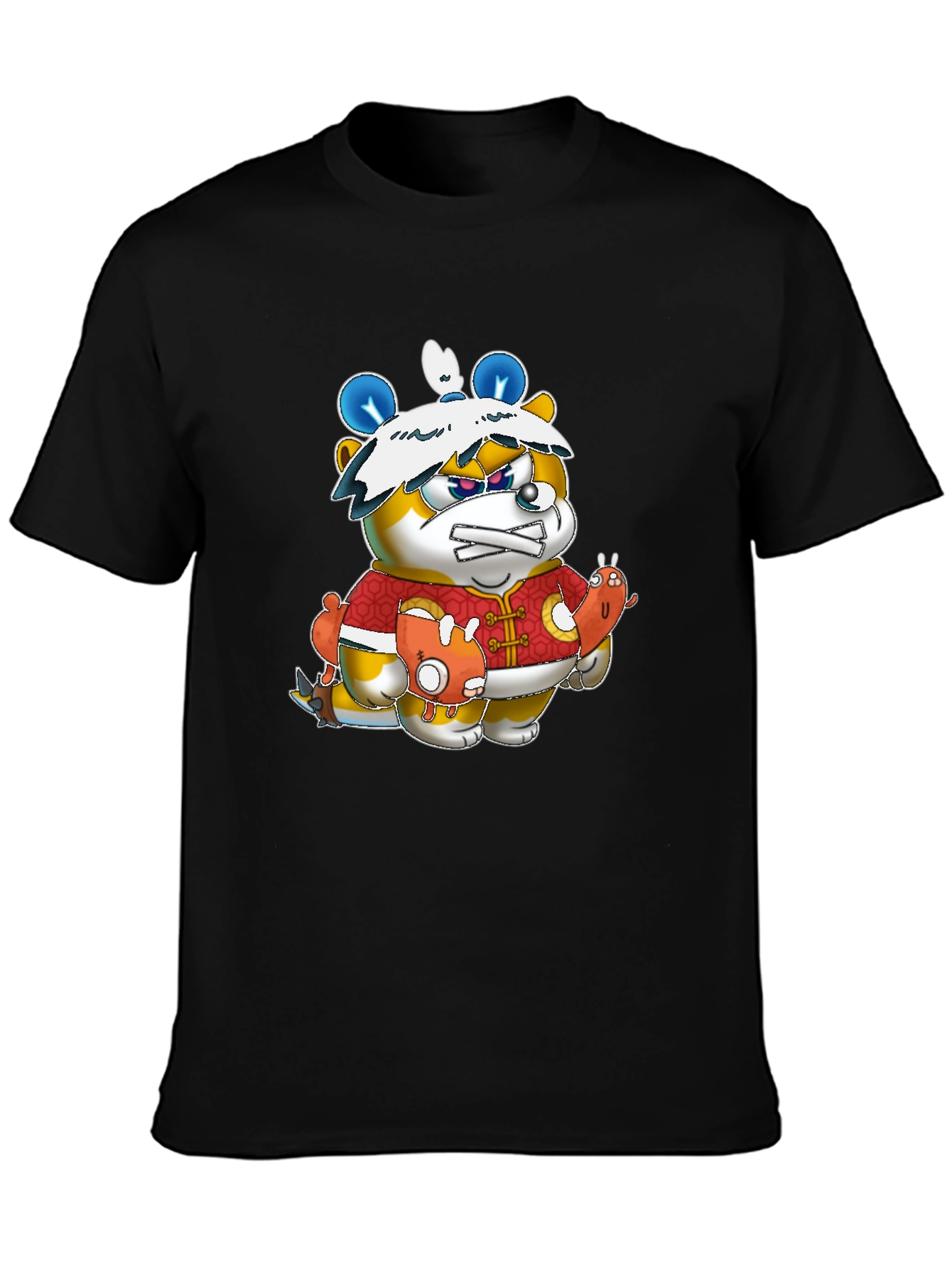 Cartoon Character Black Tee