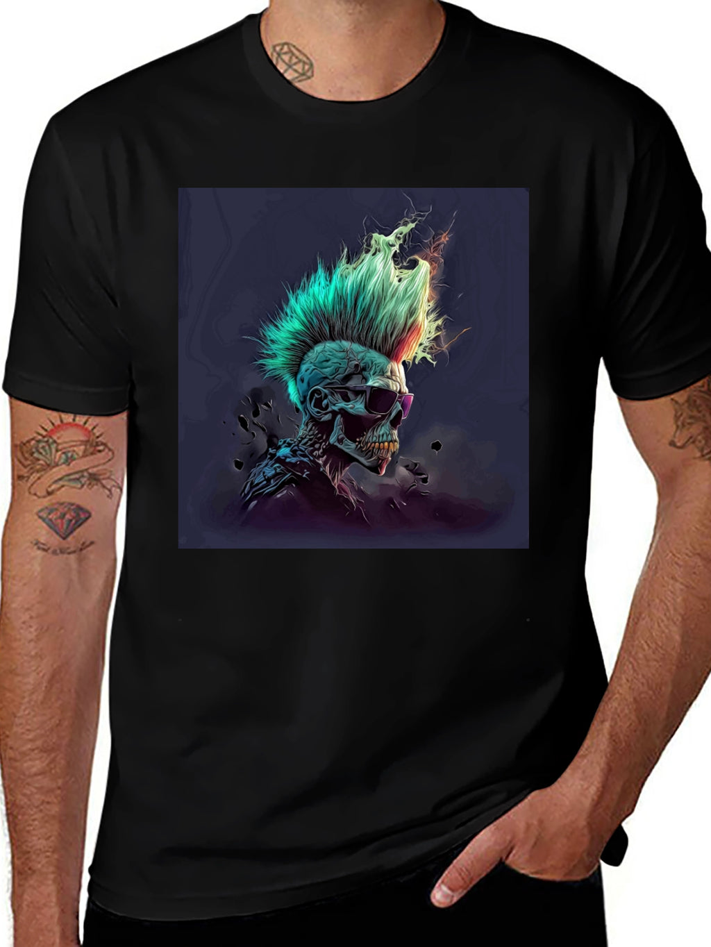 Punk Skull Graphic Tee - Edgy Style