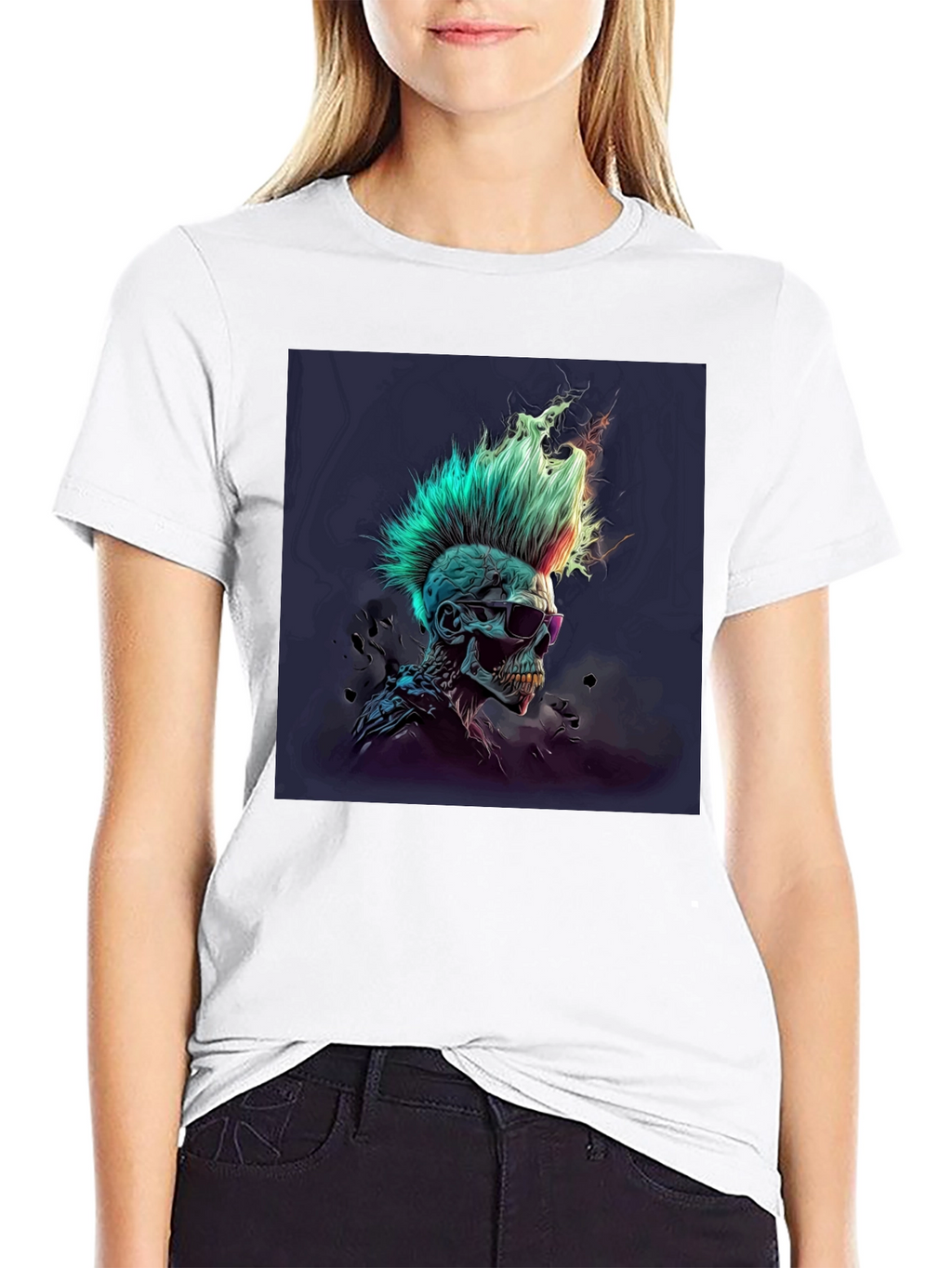 Punk Skull Graphic Tee - Edgy Style
