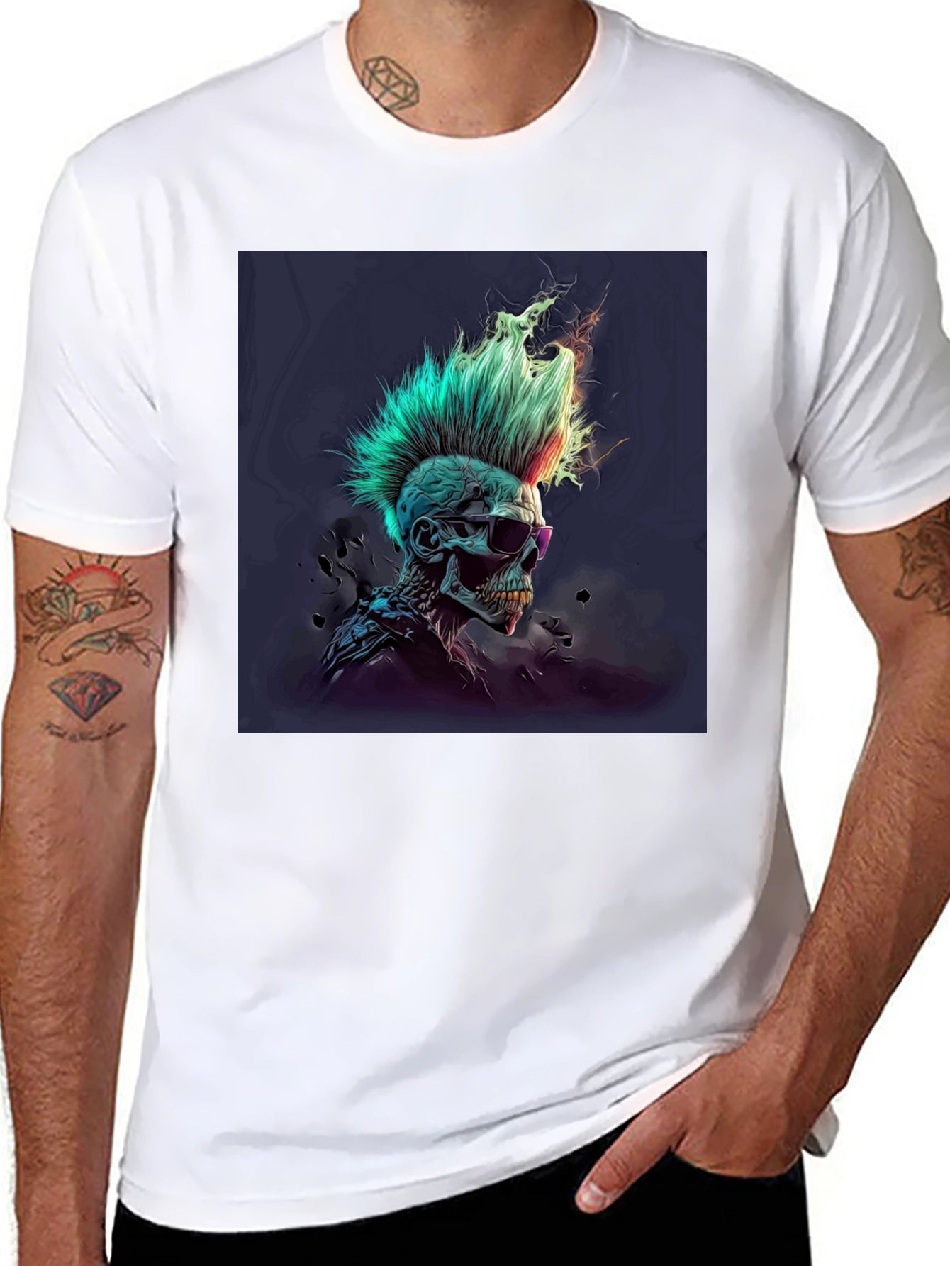 Punk Skull Graphic Tee - Edgy Style