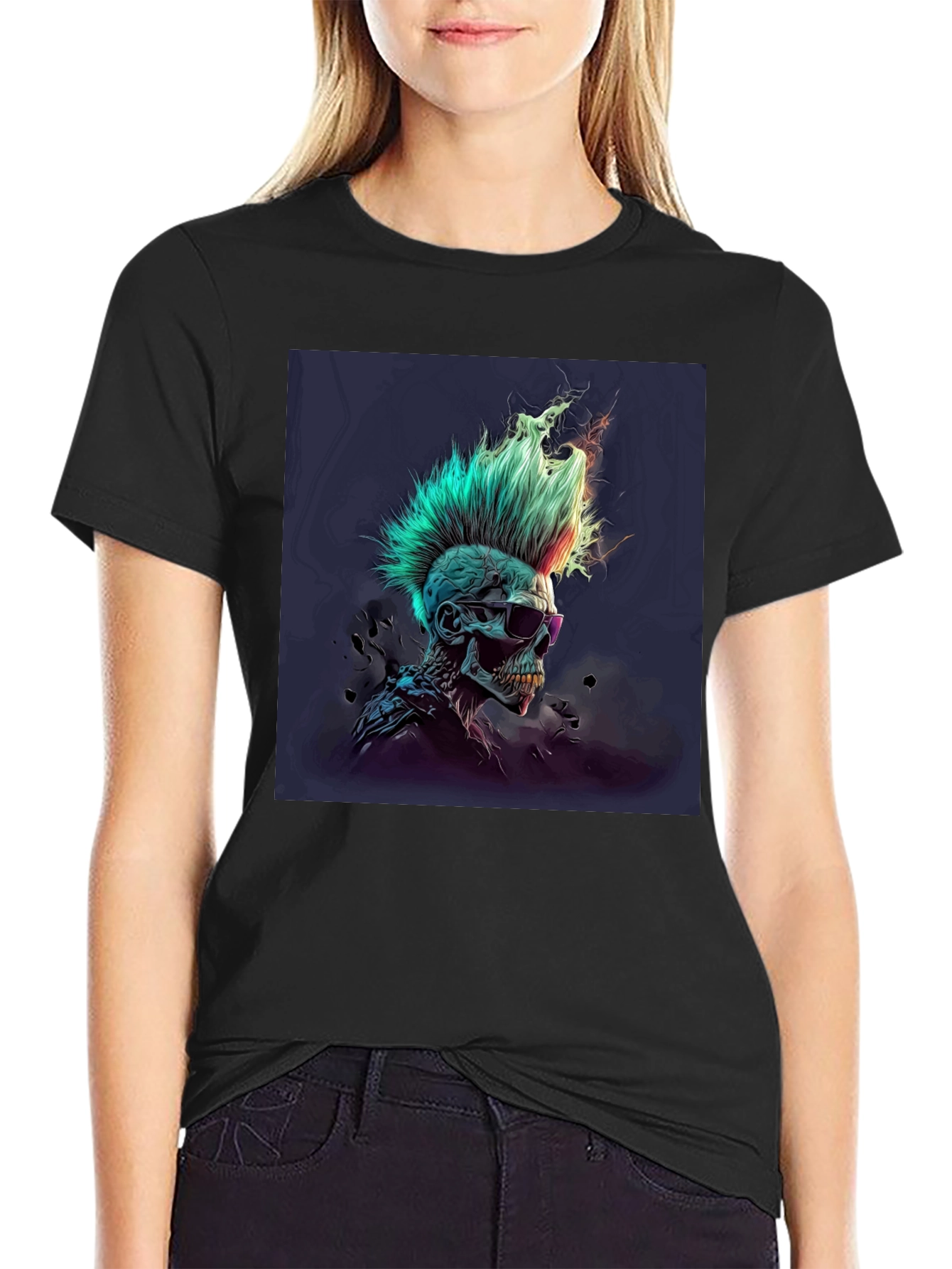 Punk Skull Graphic Tee - Edgy Style