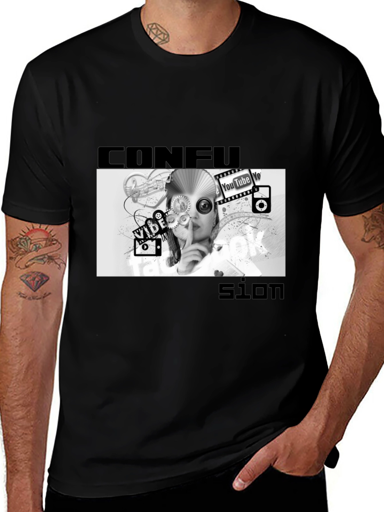 Confused Media Black T-Shirt