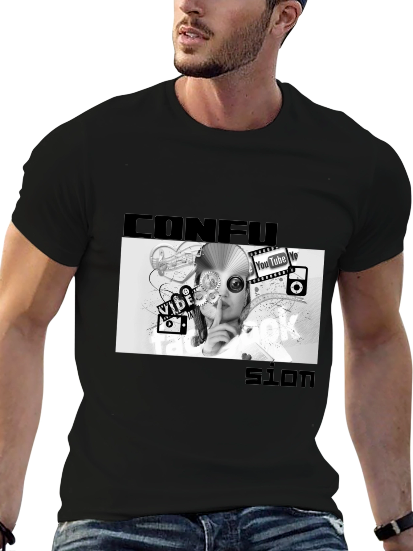Confused Media Black T-Shirt