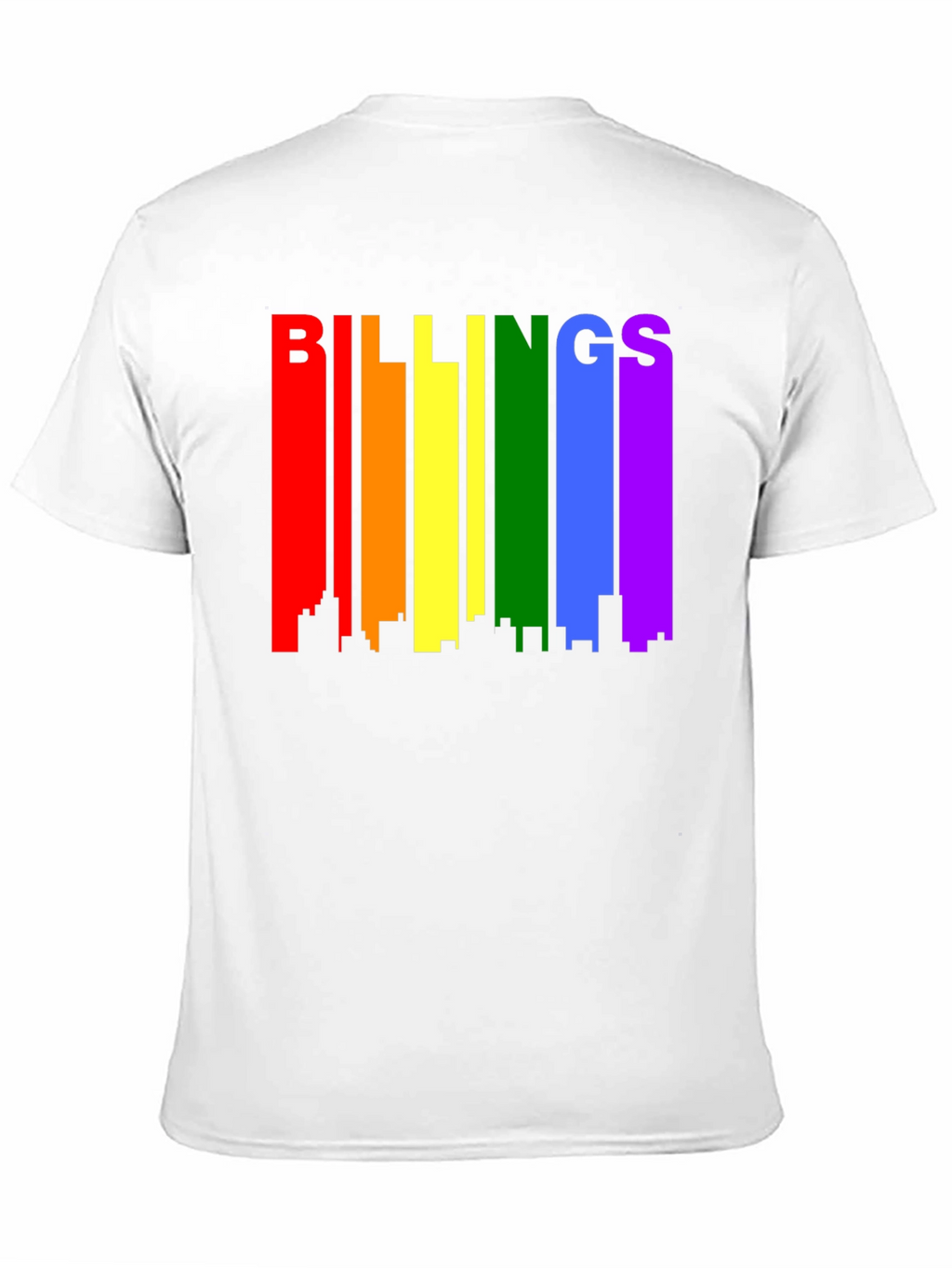 Billings Pride Rainbow Skyline Black T-Shirt