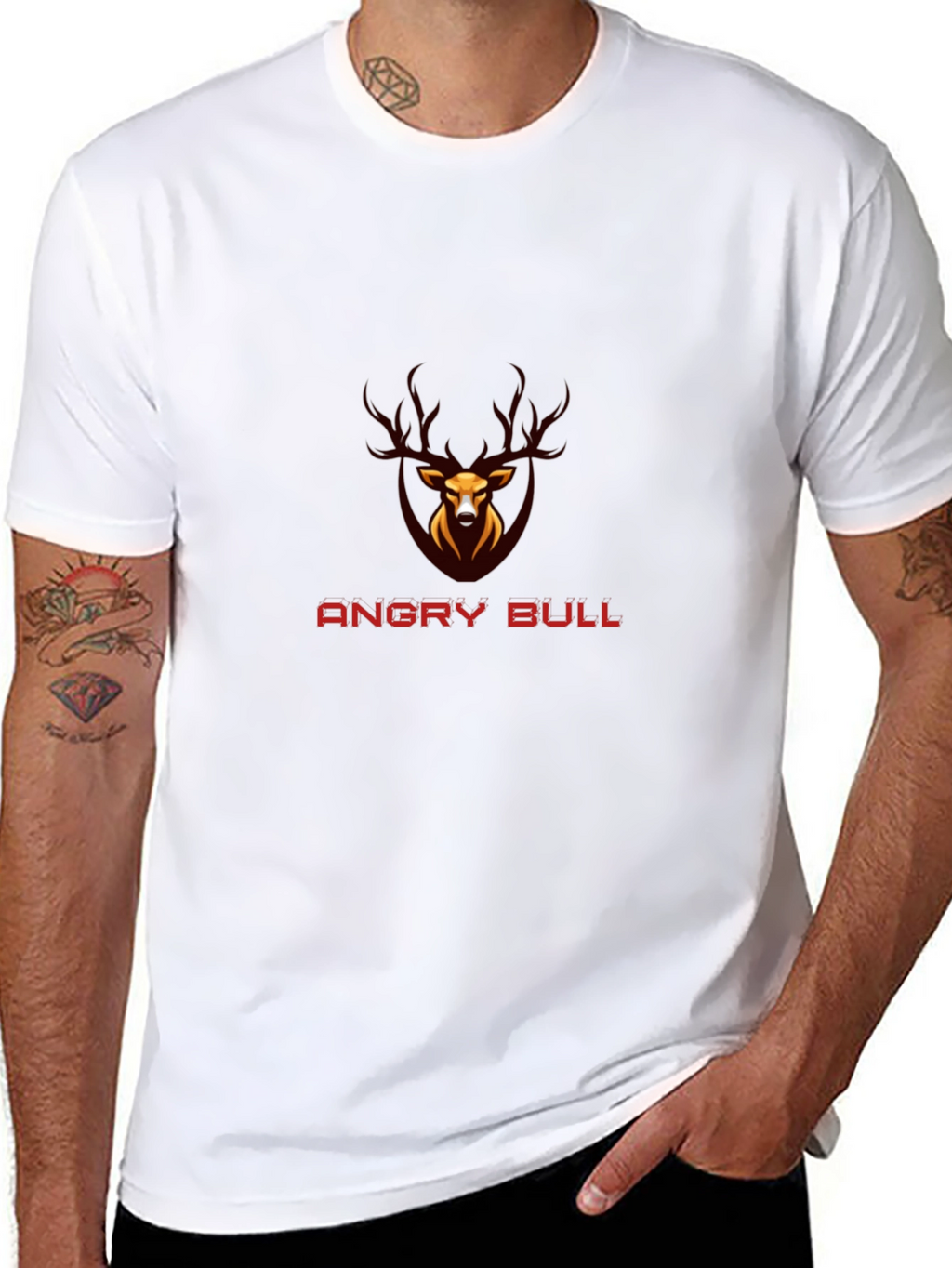 Angry Bull Graphic Tee - Black T-Shirt