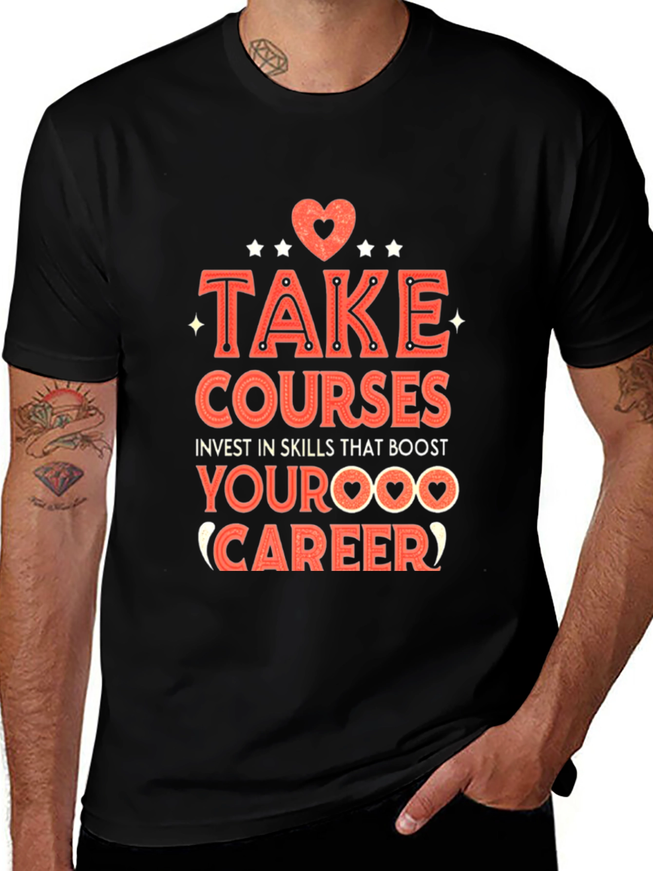 Take Courses Graphic Tee - Boost Your Career!