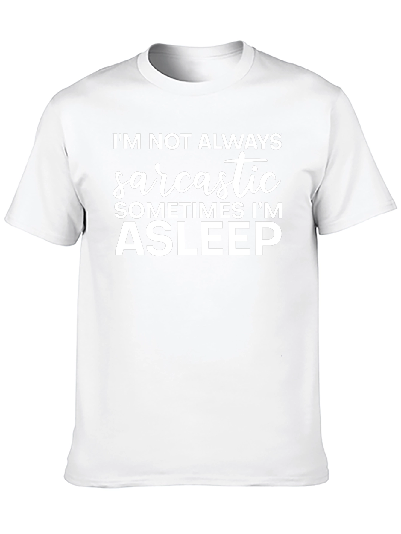 Sarcastic/Asleep Graphic T-Shirt Cotton Blend Tee